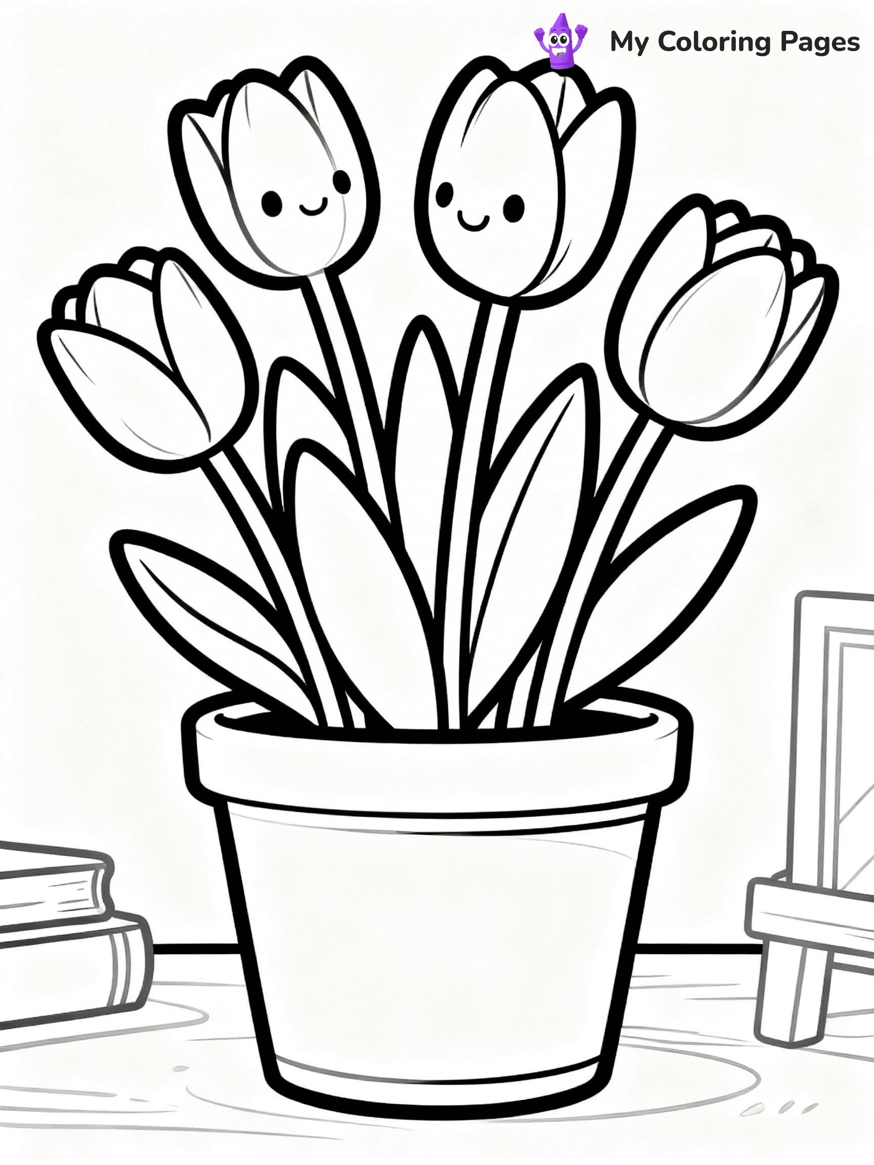 Potted Plant Coloring Pages - 51