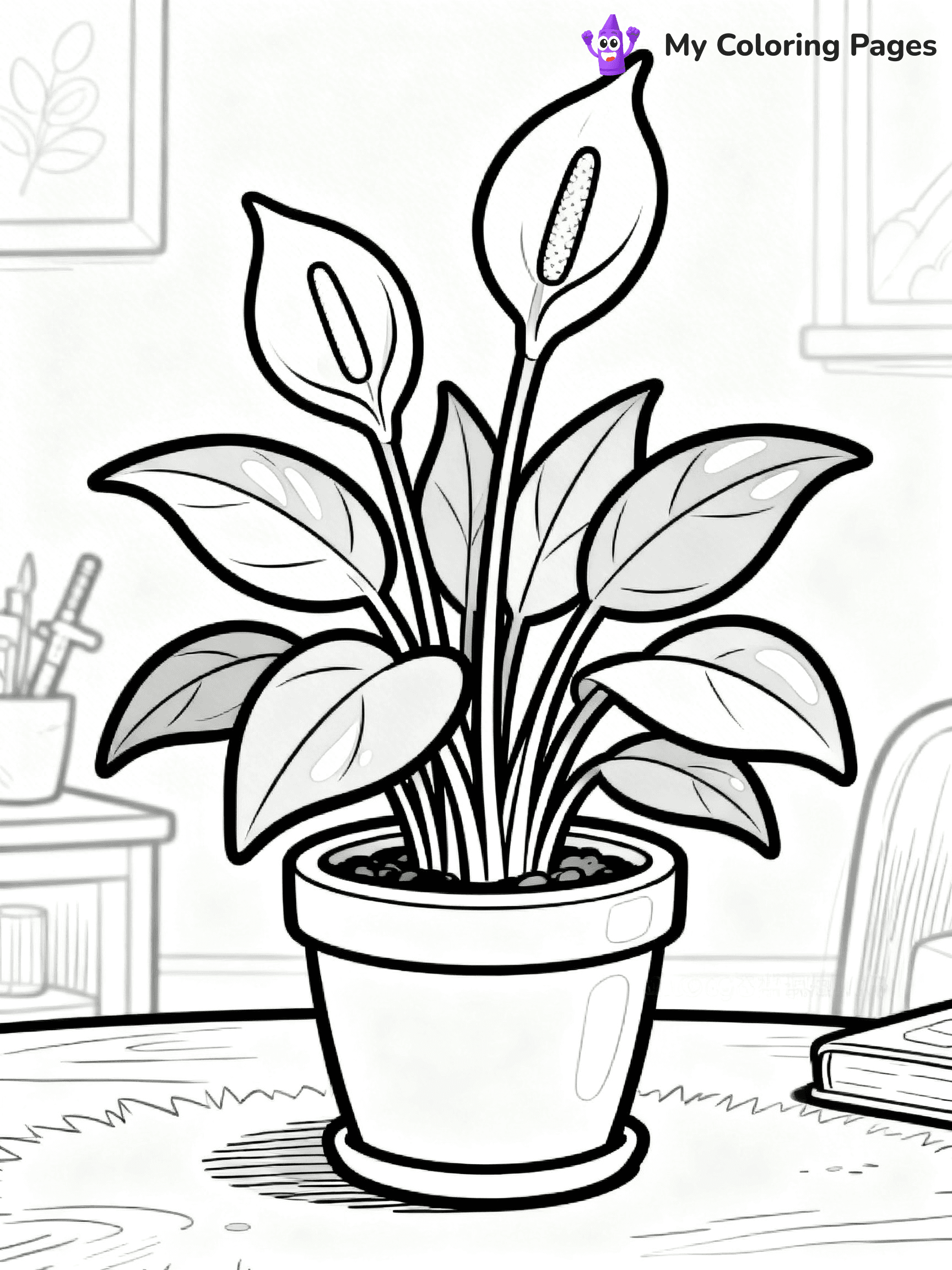 Potted Plant Coloring Pages - 23