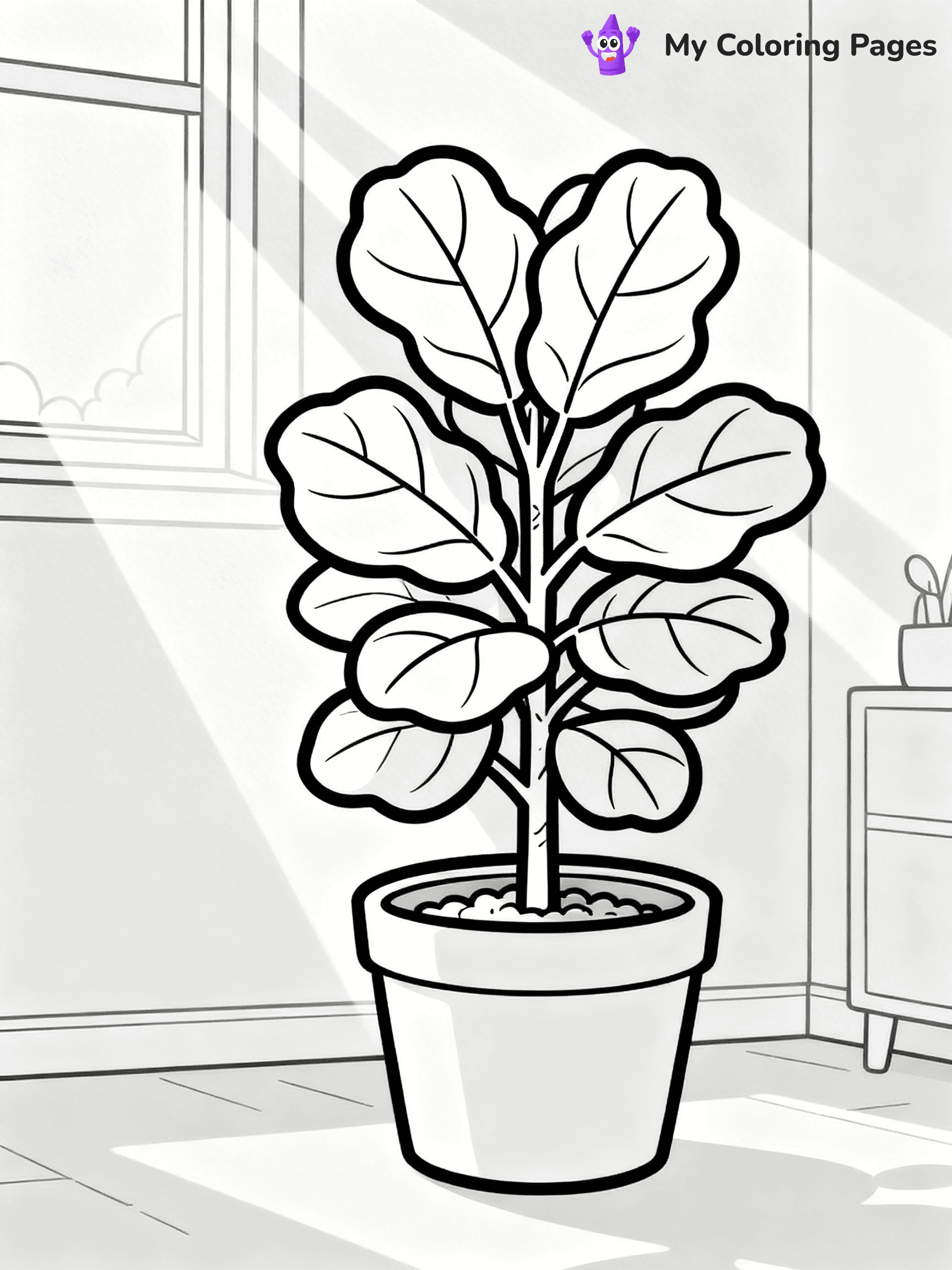 Potted Plant Coloring Pages - 12