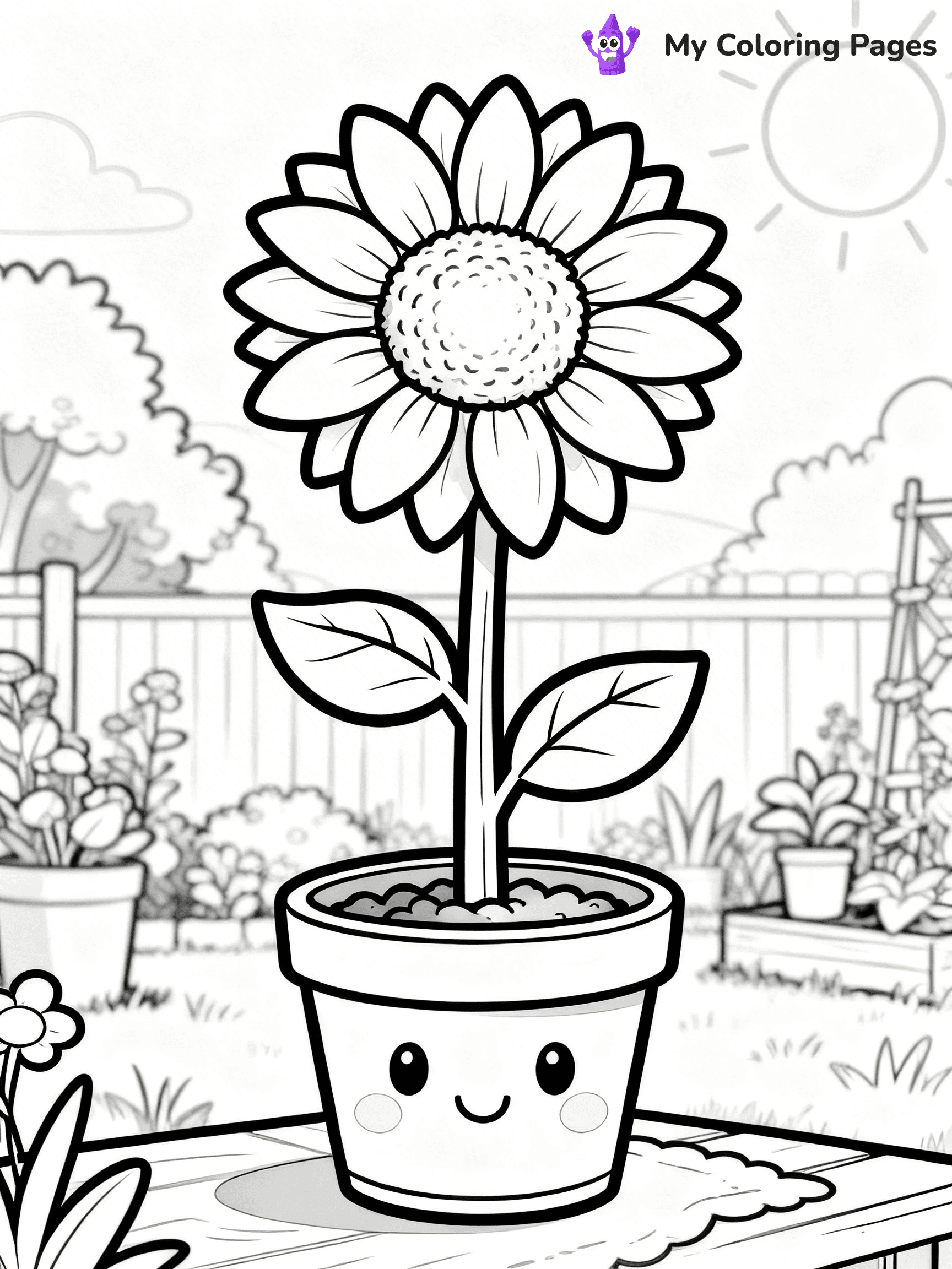 Potted Plant Coloring Pages - 8