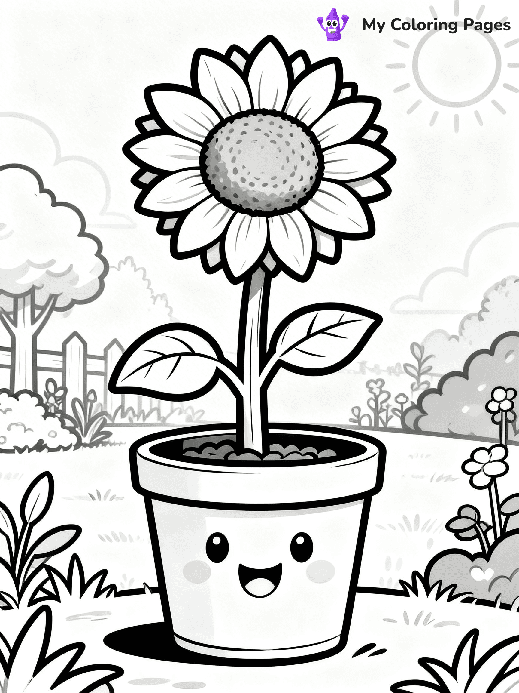 Potted Plant Coloring Pages - 7