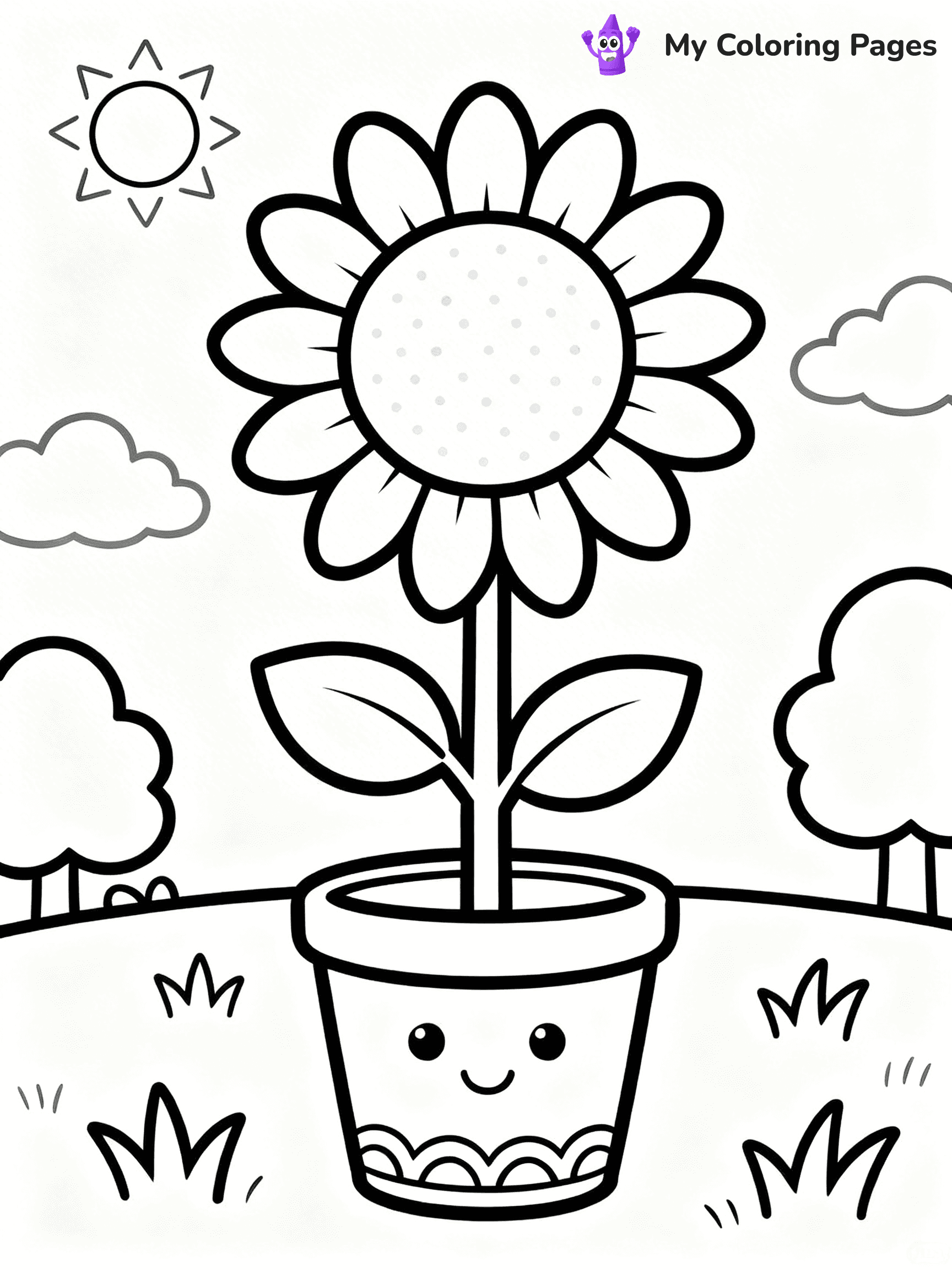 Potted Plant Coloring Pages - 6