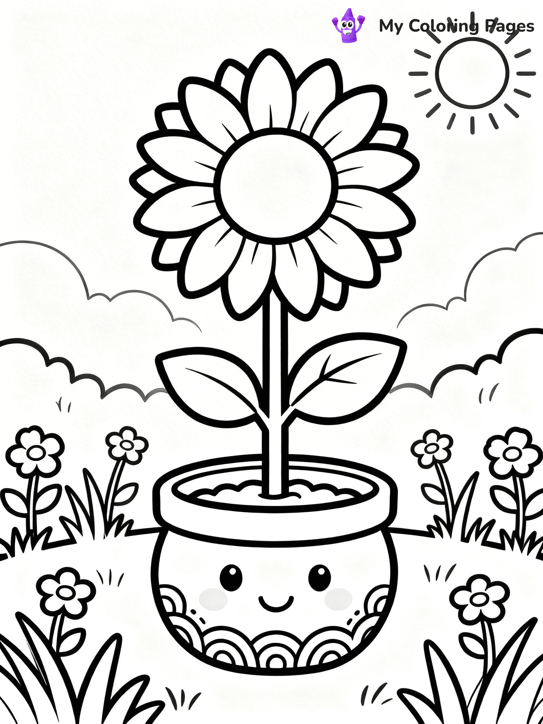 Potted Plant Coloring Pages - 4