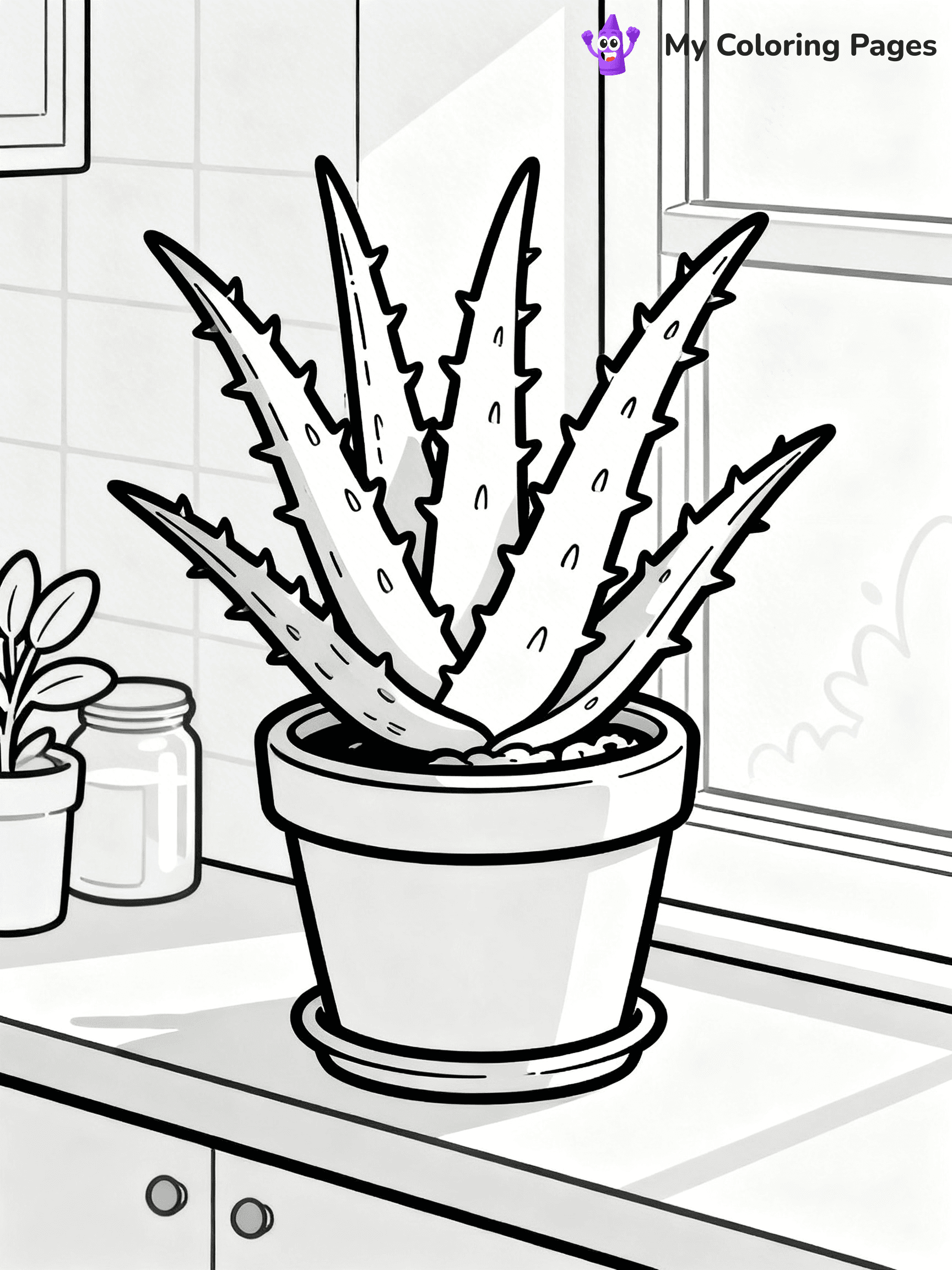 Potted Plant Coloring Pages - 1