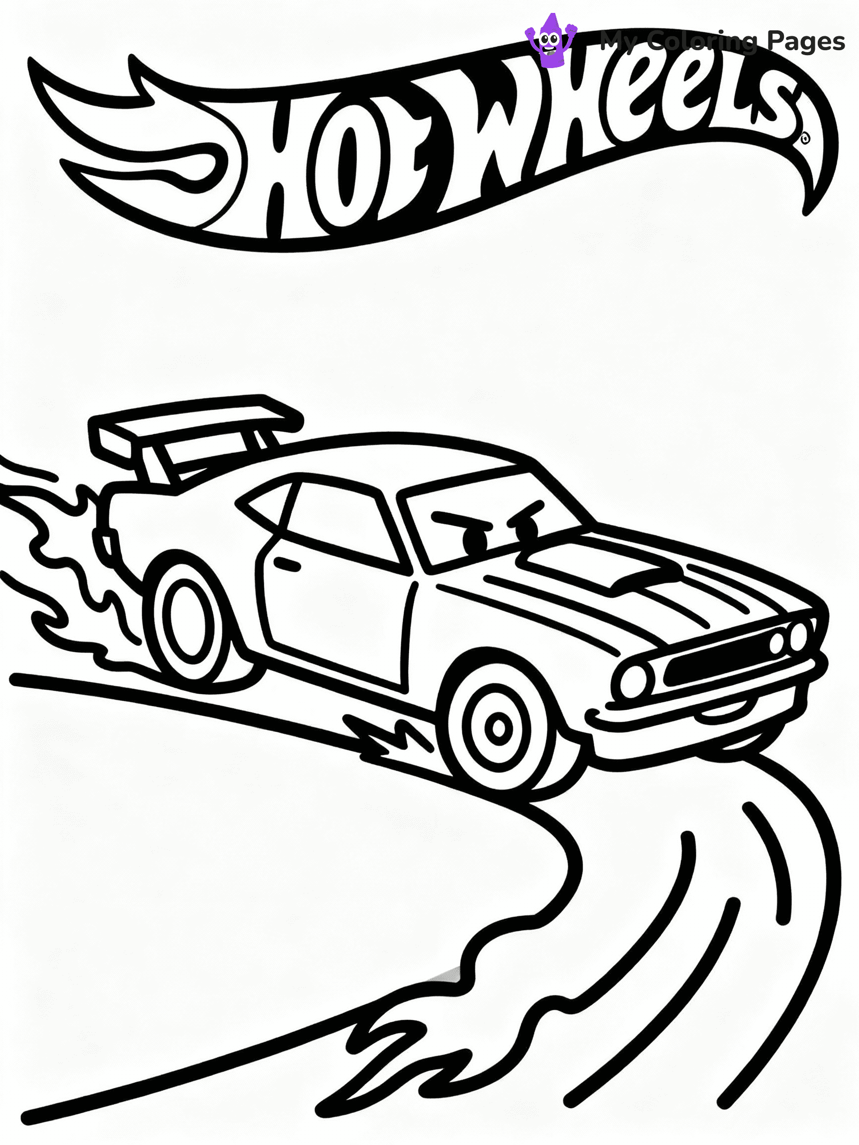 ⚠️ CRITICAL REQUIREMENT - ABSOLUTE BLACK AND WHITE ONLY ⚠️
This MUST be a BLACK AND WHITE line drawing ONLY. NO COLORS whatsoever.
- ONLY pure black lines (#000000) on pure white background (#FFFFFF)
- ABSOLUTELY NO colors, NO shading, NO gradients, NO grayscale
- If there are ANY colors in the output, the image is REJECTED
- This is a COLORING PAGE - meant to be COLORED IN by children
- The output must be UNCOLORED line art ready for coloring
⚠️ SUBJECT TO DRAW: Night Shifter from Hot Wheels in dynamic racing style, drifting around a sharp turn, flames trailing behind
(REMEMBER: Output must be BLACK AND WHITE line art only, NOT colored!)
# COLORING PAGE: BLACK OUTLINES ONLY - WHITE BACKGROUND MANDATORY
Create a **coloring book page** using EXACTLY two values: black lines, white space.
## NON-NEGOTIABLE BINARY RULES
- **ONLY #000000 (black) and #FFFFFF (white)** - NO other values exist
- **EVERY PIXEL = BLACK OR WHITE** - no gray/shading/antialiasing
- **WHITE BACKGROUND MANDATORY** - entire canvas stays white
- **ALL SHAPES HOLLOW** - everything is empty outlines waiting to be colored
- **FORBIDDEN:** fills, shading, gradients, patterns, textures, colors
- **NO SOLID REGIONS** - if it's not a thin line, it's wrong
## Universal Line Standards
- Black outlines ONLY - thin, uniform weight
- Every shape completely empty inside
- Closed contours suitable for coloring
- Simple flat illustration - zero depth/3D/realism
- **Style:** Whimsical Doodle Art Alley - rounded, friendly outlines (unless specified)
## Everything = Outline Only
- Characters/animals: hollow shapes
- Objects/clothing: empty contours
- Backgrounds/scenery: line work only
- Natural elements: outlined forms
- Dark/night areas: don't exist (use outlined symbols)
- Textures/patterns: convert to simple lines
## The Test
Can a child color EVERY white space with crayons? If any area is pre-filled/shaded/gray or colored in, it FAILS. Every shape must be waiting to receive color.
**FINAL OUTPUT**: Binary coloring page. Black lines define shapes. White spaces ready for coloring. Nothing else exists. No exceptions. Print-ready.
⚠️ FINAL REMINDER: Draw the subject "Night Shifter from Hot Wheels in dynamic racing style, drifting around a sharp turn, flames trailing behind" as BLACK AND WHITE line art. Zero colors in output.