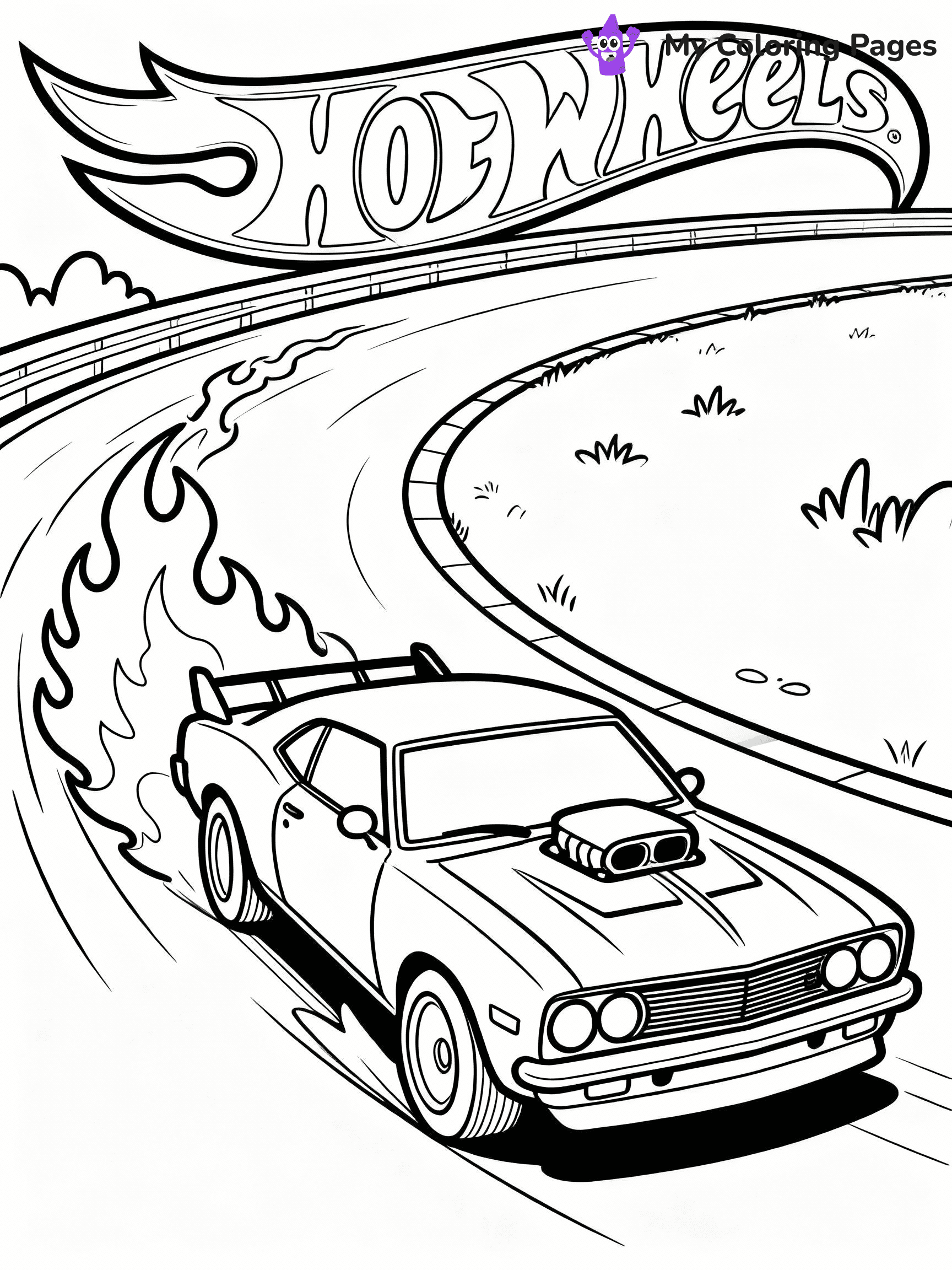 ⚠️ CRITICAL REQUIREMENT - ABSOLUTE BLACK AND WHITE ONLY ⚠️
This MUST be a BLACK AND WHITE line drawing ONLY. NO COLORS whatsoever.
- ONLY pure black lines (#000000) on pure white background (#FFFFFF)
- ABSOLUTELY NO colors, NO shading, NO gradients, NO grayscale
- If there are ANY colors in the output, the image is REJECTED
- This is a COLORING PAGE - meant to be COLORED IN by children
- The output must be UNCOLORED line art ready for coloring
⚠️ SUBJECT TO DRAW: Night Shifter from Hot Wheels in dynamic racing style, drifting around a sharp turn, flames trailing behind
(REMEMBER: Output must be BLACK AND WHITE line art only, NOT colored!)
# COLORING PAGE: BLACK OUTLINES ONLY - WHITE BACKGROUND MANDATORY
Create a **coloring book page** using EXACTLY two values: black lines, white space.
## NON-NEGOTIABLE BINARY RULES
- **ONLY #000000 (black) and #FFFFFF (white)** - NO other values exist
- **EVERY PIXEL = BLACK OR WHITE** - no gray/shading/antialiasing
- **WHITE BACKGROUND MANDATORY** - entire canvas stays white
- **ALL SHAPES HOLLOW** - everything is empty outlines waiting to be colored
- **FORBIDDEN:** fills, shading, gradients, patterns, textures, colors
- **NO SOLID REGIONS** - if it's not a thin line, it's wrong
## Universal Line Standards
- Black outlines ONLY - thin, uniform weight
- Every shape completely empty inside
- Closed contours suitable for coloring
- Simple flat illustration - zero depth/3D/realism
- **Style:** Whimsical Doodle Art Alley - rounded, friendly outlines (unless specified)
## Everything = Outline Only
- Characters/animals: hollow shapes
- Objects/clothing: empty contours
- Backgrounds/scenery: line work only
- Natural elements: outlined forms
- Dark/night areas: don't exist (use outlined symbols)
- Textures/patterns: convert to simple lines
## The Test
Can a child color EVERY white space with crayons? If any area is pre-filled/shaded/gray or colored in, it FAILS. Every shape must be waiting to receive color.
**FINAL OUTPUT**: Binary coloring page. Black lines define shapes. White spaces ready for coloring. Nothing else exists. No exceptions. Print-ready.
⚠️ FINAL REMINDER: Draw the subject "Night Shifter from Hot Wheels in dynamic racing style, drifting around a sharp turn, flames trailing behind" as BLACK AND WHITE line art. Zero colors in output.