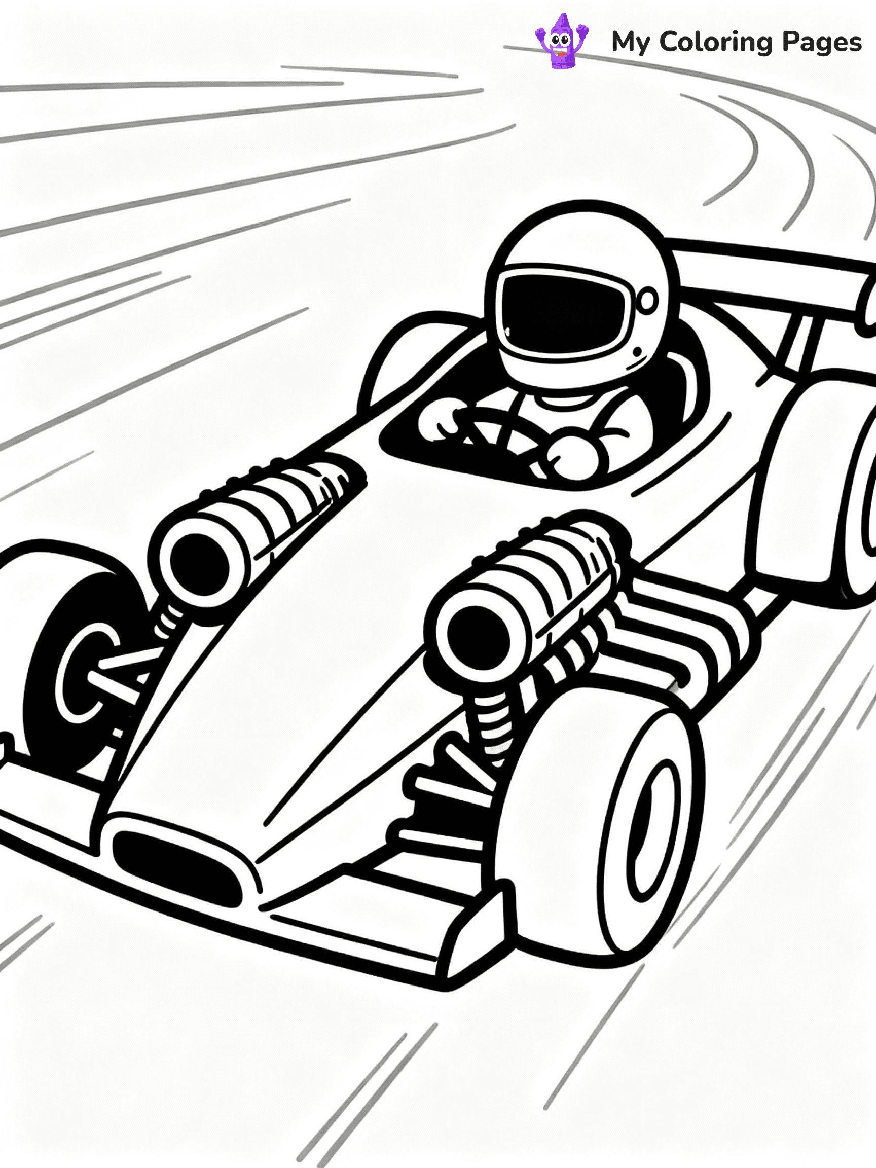 ⚠️ CRITICAL REQUIREMENT - ABSOLUTE BLACK AND WHITE ONLY ⚠️
This MUST be a BLACK AND WHITE line drawing ONLY. NO COLORS whatsoever.
- ONLY pure black lines (#000000) on pure white background (#FFFFFF)
- ABSOLUTELY NO colors, NO shading, NO gradients, NO grayscale
- If there are ANY colors in the output, the image is REJECTED
- This is a COLORING PAGE - meant to be COLORED IN by children
- The output must be UNCOLORED line art ready for coloring
⚠️ SUBJECT TO DRAW: Twin Mill from Hot Wheels in sleek racing style, showcasing dual engines, racing helmet on driver, speed lines in background
(REMEMBER: Output must be BLACK AND WHITE line art only, NOT colored!)
# COLORING PAGE: BLACK OUTLINES ONLY - WHITE BACKGROUND MANDATORY
Create a **coloring book page** using EXACTLY two values: black lines, white space.
## NON-NEGOTIABLE BINARY RULES
- **ONLY #000000 (black) and #FFFFFF (white)** - NO other values exist
- **EVERY PIXEL = BLACK OR WHITE** - no gray/shading/antialiasing
- **WHITE BACKGROUND MANDATORY** - entire canvas stays white
- **ALL SHAPES HOLLOW** - everything is empty outlines waiting to be colored
- **FORBIDDEN:** fills, shading, gradients, patterns, textures, colors
- **NO SOLID REGIONS** - if it's not a thin line, it's wrong
## Universal Line Standards
- Black outlines ONLY - thin, uniform weight
- Every shape completely empty inside
- Closed contours suitable for coloring
- Simple flat illustration - zero depth/3D/realism
- **Style:** Whimsical Doodle Art Alley - rounded, friendly outlines (unless specified)
## Everything = Outline Only
- Characters/animals: hollow shapes
- Objects/clothing: empty contours
- Backgrounds/scenery: line work only
- Natural elements: outlined forms
- Dark/night areas: don't exist (use outlined symbols)
- Textures/patterns: convert to simple lines
## The Test
Can a child color EVERY white space with crayons? If any area is pre-filled/shaded/gray or colored in, it FAILS. Every shape must be waiting to receive color.
**FINAL OUTPUT**: Binary coloring page. Black lines define shapes. White spaces ready for coloring. Nothing else exists. No exceptions. Print-ready.
⚠️ FINAL REMINDER: Draw the subject "Twin Mill from Hot Wheels in sleek racing style, showcasing dual engines, racing helmet on driver, speed lines in background" as BLACK AND WHITE line art. Zero colors in output.