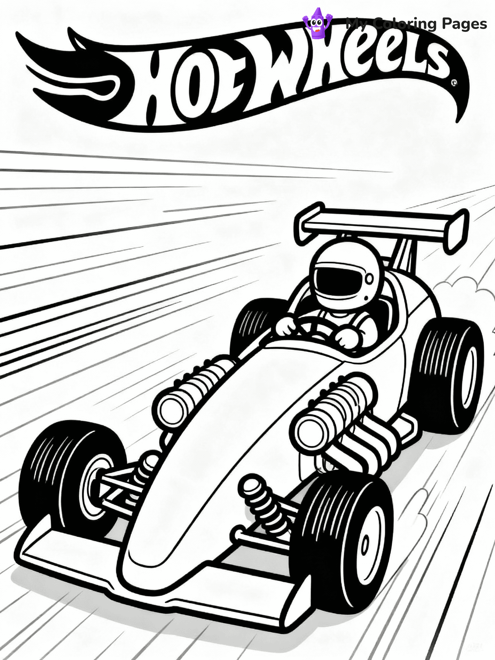 ⚠️ CRITICAL REQUIREMENT - ABSOLUTE BLACK AND WHITE ONLY ⚠️
This MUST be a BLACK AND WHITE line drawing ONLY. NO COLORS whatsoever.
- ONLY pure black lines (#000000) on pure white background (#FFFFFF)
- ABSOLUTELY NO colors, NO shading, NO gradients, NO grayscale
- If there are ANY colors in the output, the image is REJECTED
- This is a COLORING PAGE - meant to be COLORED IN by children
- The output must be UNCOLORED line art ready for coloring
⚠️ SUBJECT TO DRAW: Twin Mill from Hot Wheels in sleek racing style, showcasing dual engines, racing helmet on driver, speed lines in background
(REMEMBER: Output must be BLACK AND WHITE line art only, NOT colored!)
# COLORING PAGE: BLACK OUTLINES ONLY - WHITE BACKGROUND MANDATORY
Create a **coloring book page** using EXACTLY two values: black lines, white space.
## NON-NEGOTIABLE BINARY RULES
- **ONLY #000000 (black) and #FFFFFF (white)** - NO other values exist
- **EVERY PIXEL = BLACK OR WHITE** - no gray/shading/antialiasing
- **WHITE BACKGROUND MANDATORY** - entire canvas stays white
- **ALL SHAPES HOLLOW** - everything is empty outlines waiting to be colored
- **FORBIDDEN:** fills, shading, gradients, patterns, textures, colors
- **NO SOLID REGIONS** - if it's not a thin line, it's wrong
## Universal Line Standards
- Black outlines ONLY - thin, uniform weight
- Every shape completely empty inside
- Closed contours suitable for coloring
- Simple flat illustration - zero depth/3D/realism
- **Style:** Whimsical Doodle Art Alley - rounded, friendly outlines (unless specified)
## Everything = Outline Only
- Characters/animals: hollow shapes
- Objects/clothing: empty contours
- Backgrounds/scenery: line work only
- Natural elements: outlined forms
- Dark/night areas: don't exist (use outlined symbols)
- Textures/patterns: convert to simple lines
## The Test
Can a child color EVERY white space with crayons? If any area is pre-filled/shaded/gray or colored in, it FAILS. Every shape must be waiting to receive color.
**FINAL OUTPUT**: Binary coloring page. Black lines define shapes. White spaces ready for coloring. Nothing else exists. No exceptions. Print-ready.
⚠️ FINAL REMINDER: Draw the subject "Twin Mill from Hot Wheels in sleek racing style, showcasing dual engines, racing helmet on driver, speed lines in background" as BLACK AND WHITE line art. Zero colors in output.