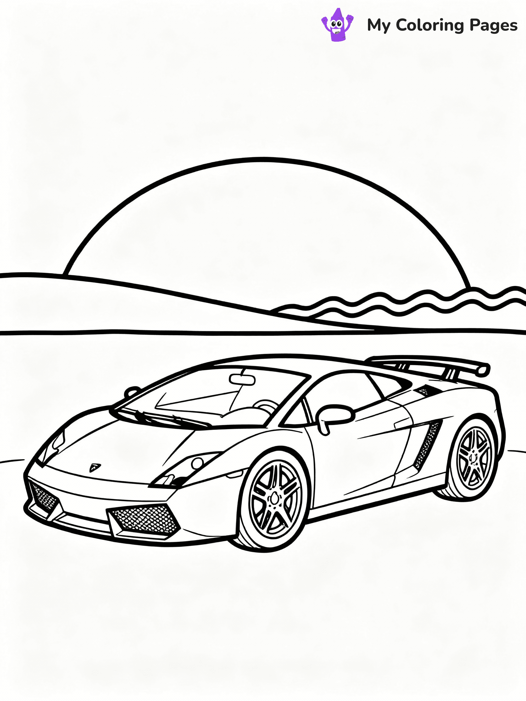 ⚠️ CRITICAL REQUIREMENT - ABSOLUTE BLACK AND WHITE ONLY ⚠️
This MUST be a BLACK AND WHITE line drawing ONLY. NO COLORS whatsoever.
- ONLY pure black lines (#000000) on pure white background (#FFFFFF)
- ABSOLUTELY NO colors, NO shading, NO gradients, NO grayscale
- If there are ANY colors in the output, the image is REJECTED
- This is a COLORING PAGE - meant to be COLORED IN by children
- The output must be UNCOLORED line art ready for coloring
⚠️ SUBJECT TO DRAW: Lamborghini Gallardo in intricate outline style, showcasing detailed wheels, parked under a vibrant sunset
(REMEMBER: Output must be BLACK AND WHITE line art only, NOT colored!)
# COLORING PAGE: BLACK OUTLINES ONLY - WHITE BACKGROUND MANDATORY
Create a **coloring book page** using EXACTLY two values: black lines, white space.
## NON-NEGOTIABLE BINARY RULES
- **ONLY #000000 (black) and #FFFFFF (white)** - NO other values exist
- **EVERY PIXEL = BLACK OR WHITE** - no gray/shading/antialiasing
- **WHITE BACKGROUND MANDATORY** - entire canvas stays white
- **ALL SHAPES HOLLOW** - everything is empty outlines waiting to be colored
- **FORBIDDEN:** fills, shading, gradients, patterns, textures, colors
- **NO SOLID REGIONS** - if it's not a thin line, it's wrong
## Universal Line Standards
- Black outlines ONLY - thin, uniform weight
- Every shape completely empty inside
- Closed contours suitable for coloring
- Simple flat illustration - zero depth/3D/realism
- **Style:** Whimsical Doodle Art Alley - rounded, friendly outlines (unless specified)
## Everything = Outline Only
- Characters/animals: hollow shapes
- Objects/clothing: empty contours
- Backgrounds/scenery: line work only
- Natural elements: outlined forms
- Dark/night areas: don't exist (use outlined symbols)
- Textures/patterns: convert to simple lines
## The Test
Can a child color EVERY white space with crayons? If any area is pre-filled/shaded/gray or colored in, it FAILS. Every shape must be waiting to receive color.
**FINAL OUTPUT**: Binary coloring page. Black lines define shapes. White spaces ready for coloring. Nothing else exists. No exceptions. Print-ready.
⚠️ FINAL REMINDER: Draw the subject "Lamborghini Gallardo in intricate outline style, showcasing detailed wheels, parked under a vibrant sunset" as BLACK AND WHITE line art. Zero colors in output.