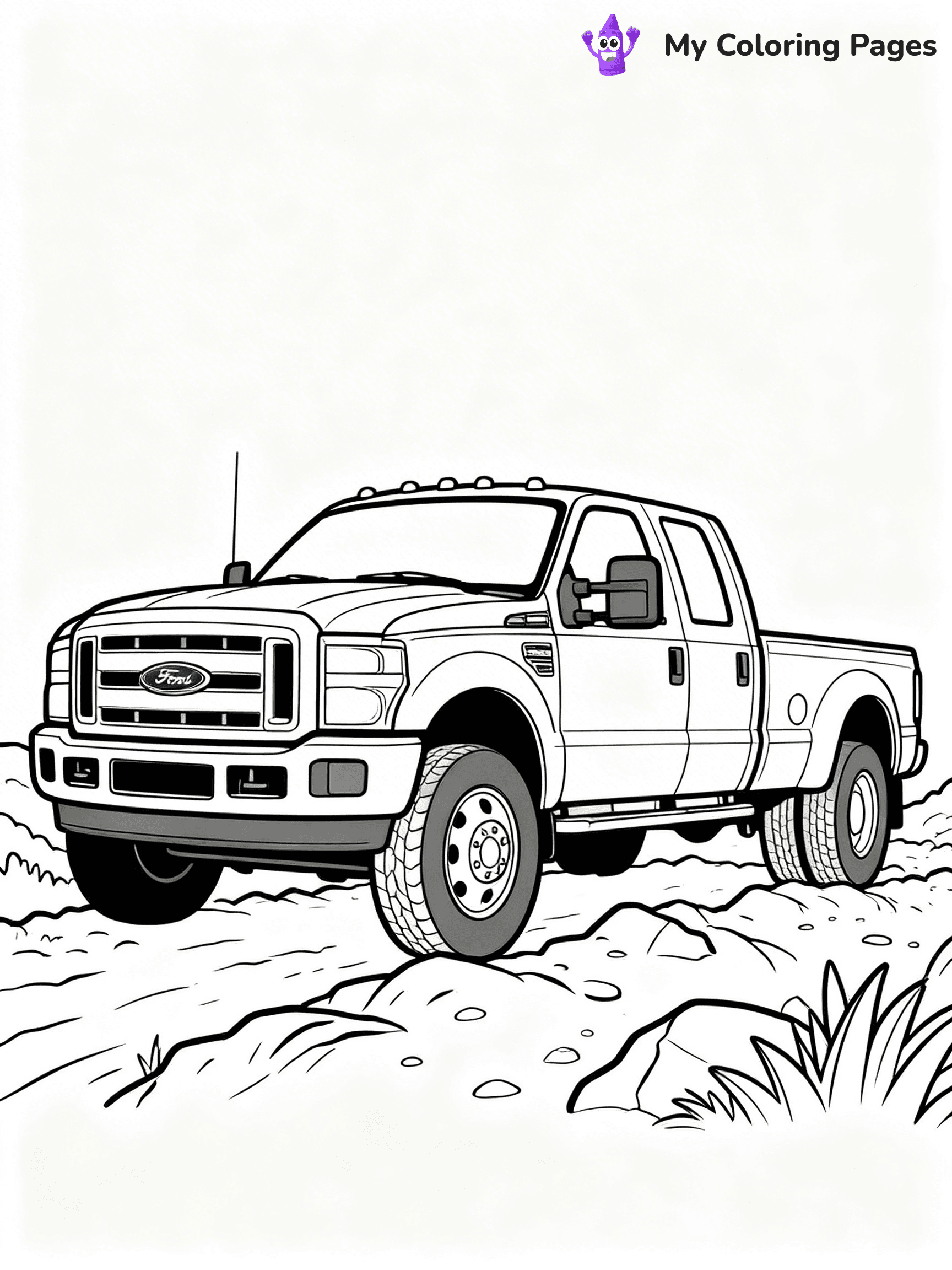 Dually Truck Coloring Pages - 35