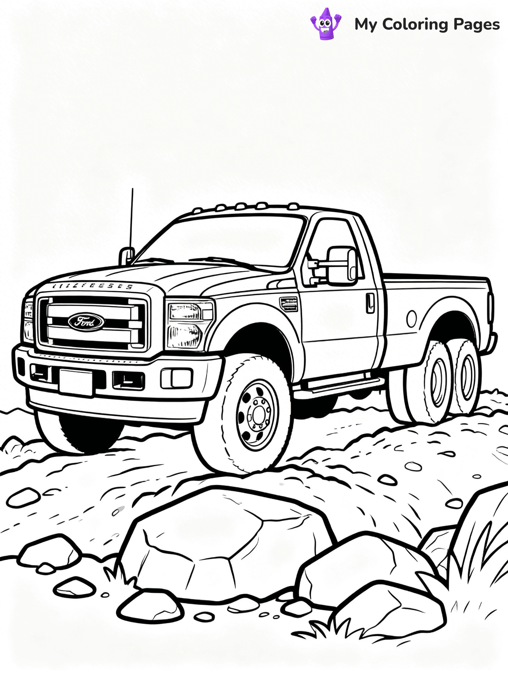Dually Truck Coloring Pages - 32