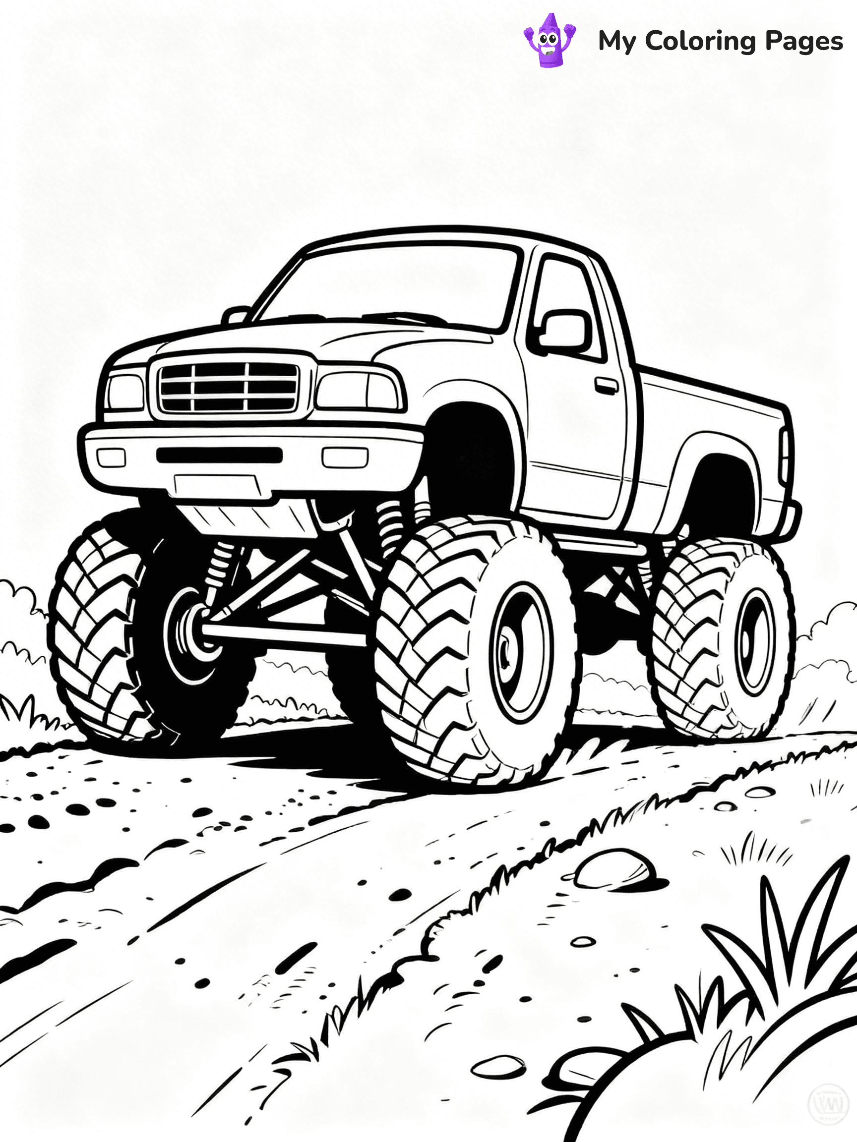 Dually Truck Coloring Pages - 29