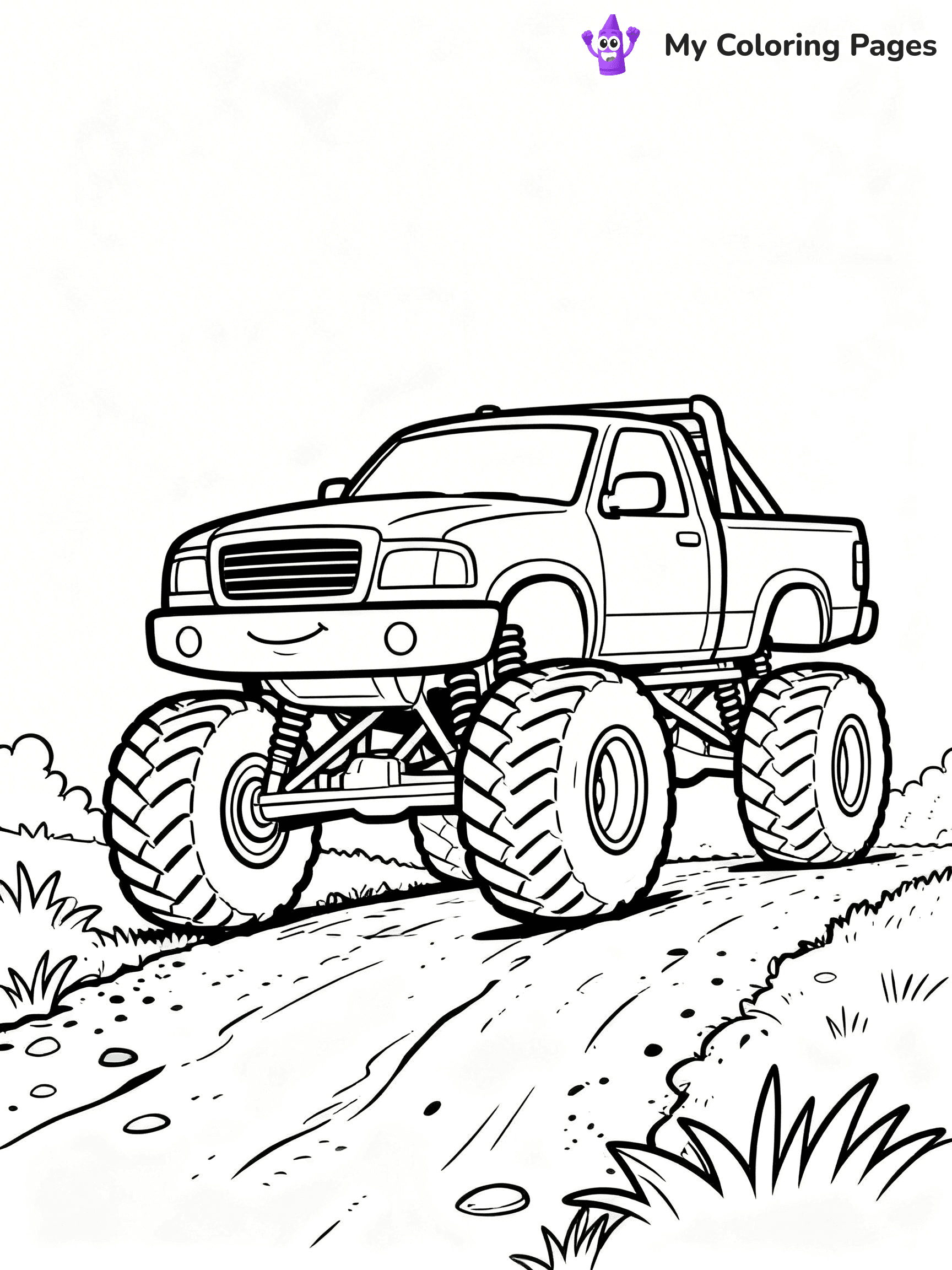 Dually Truck Coloring Pages - 26
