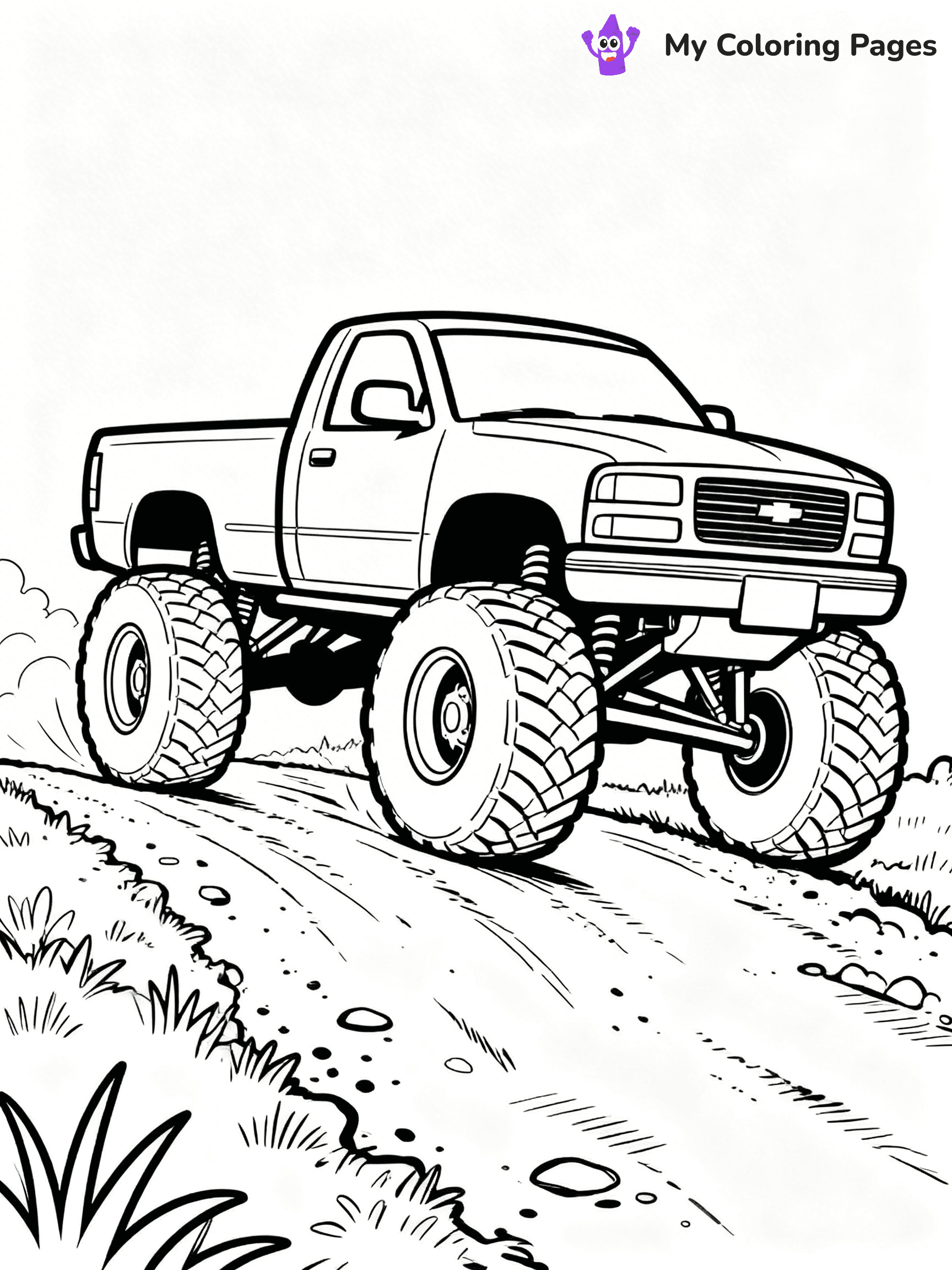 Dually Truck Coloring Pages - 25