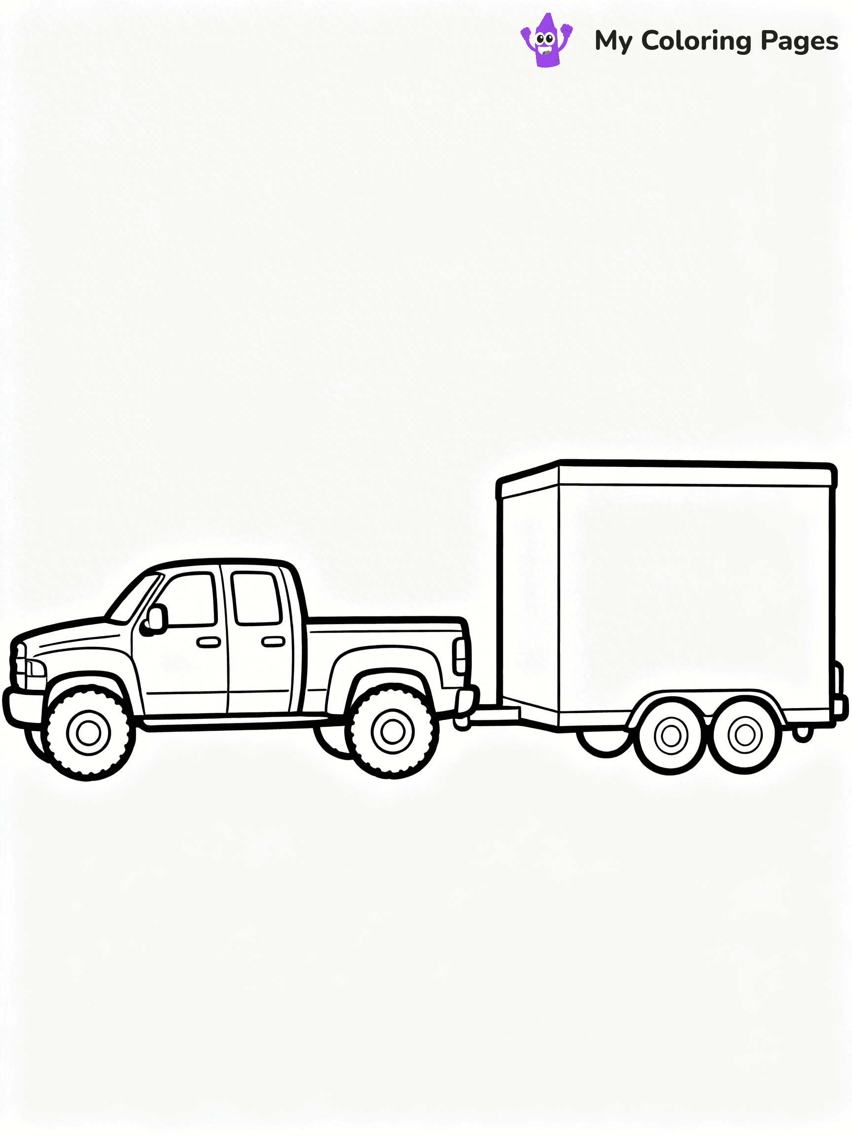 Dually Truck Coloring Pages - 24