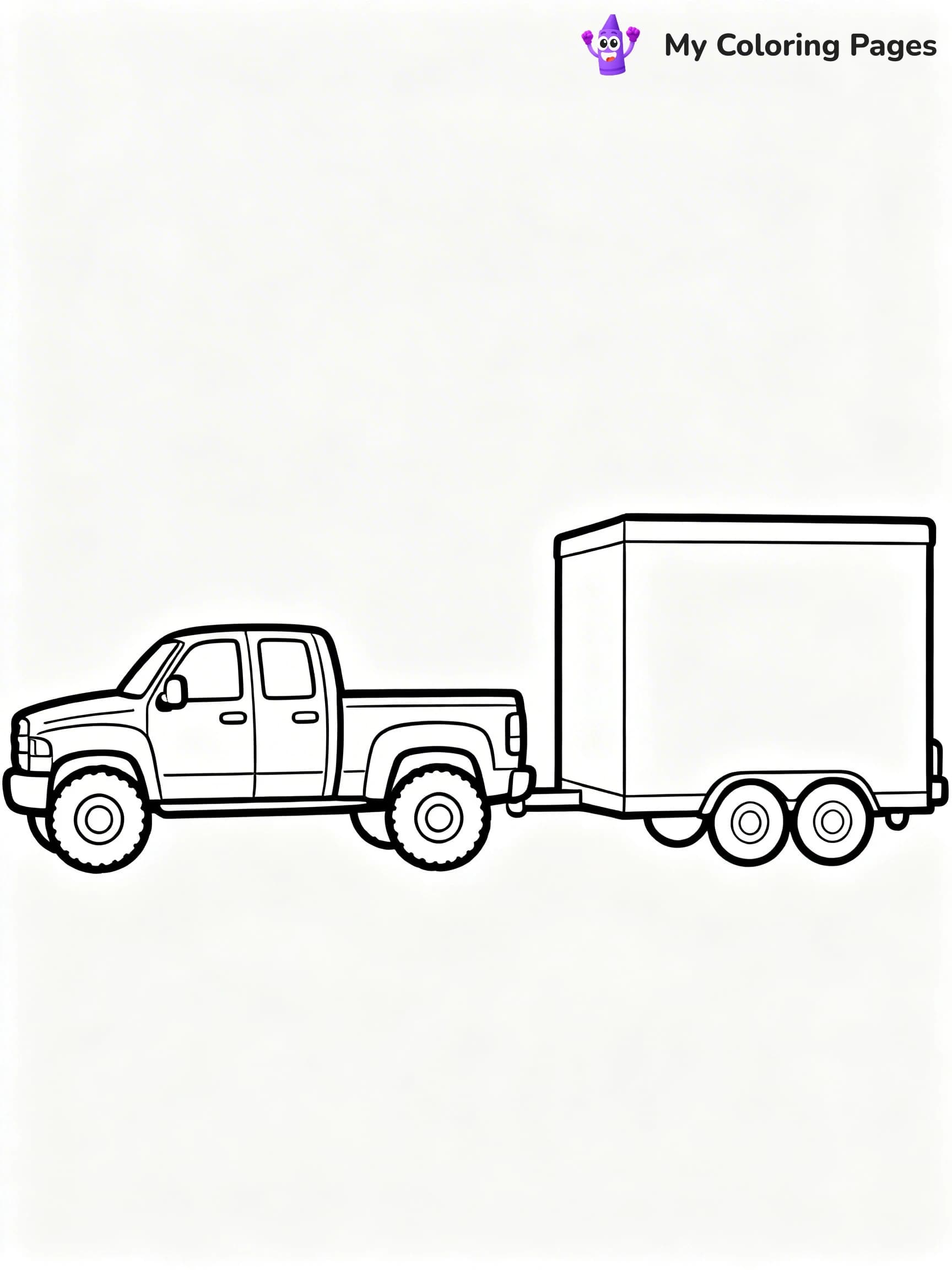 Dually Truck Coloring Pages - 24