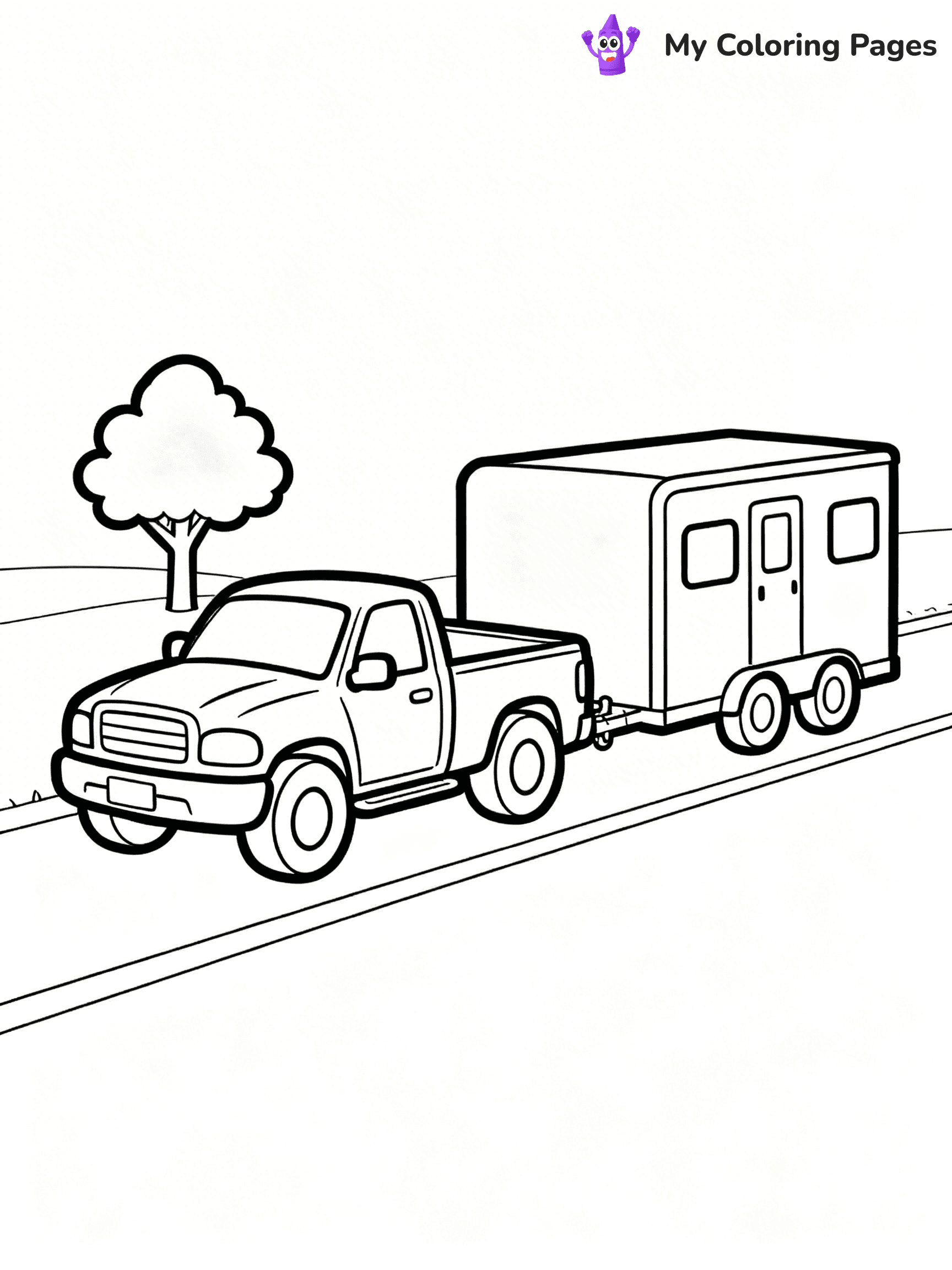 Dually Truck Coloring Pages - 23