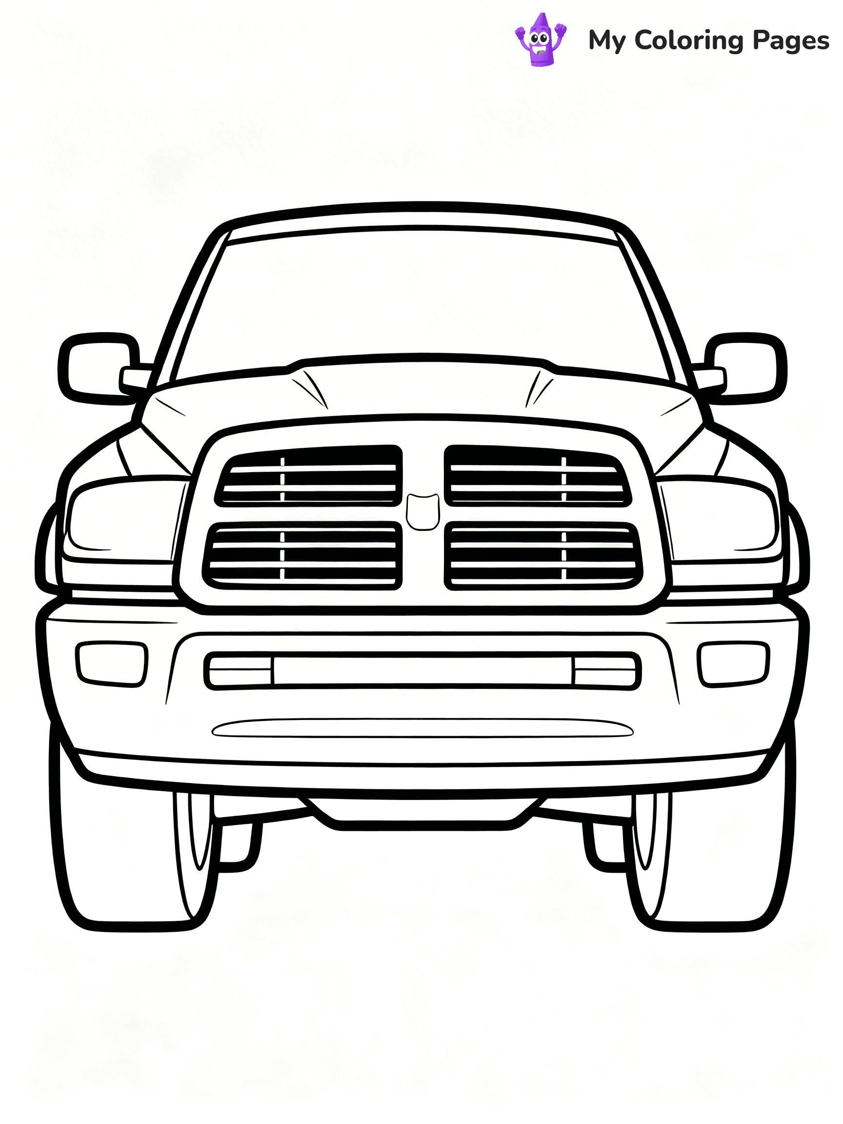 Dually Truck Coloring Pages - 21