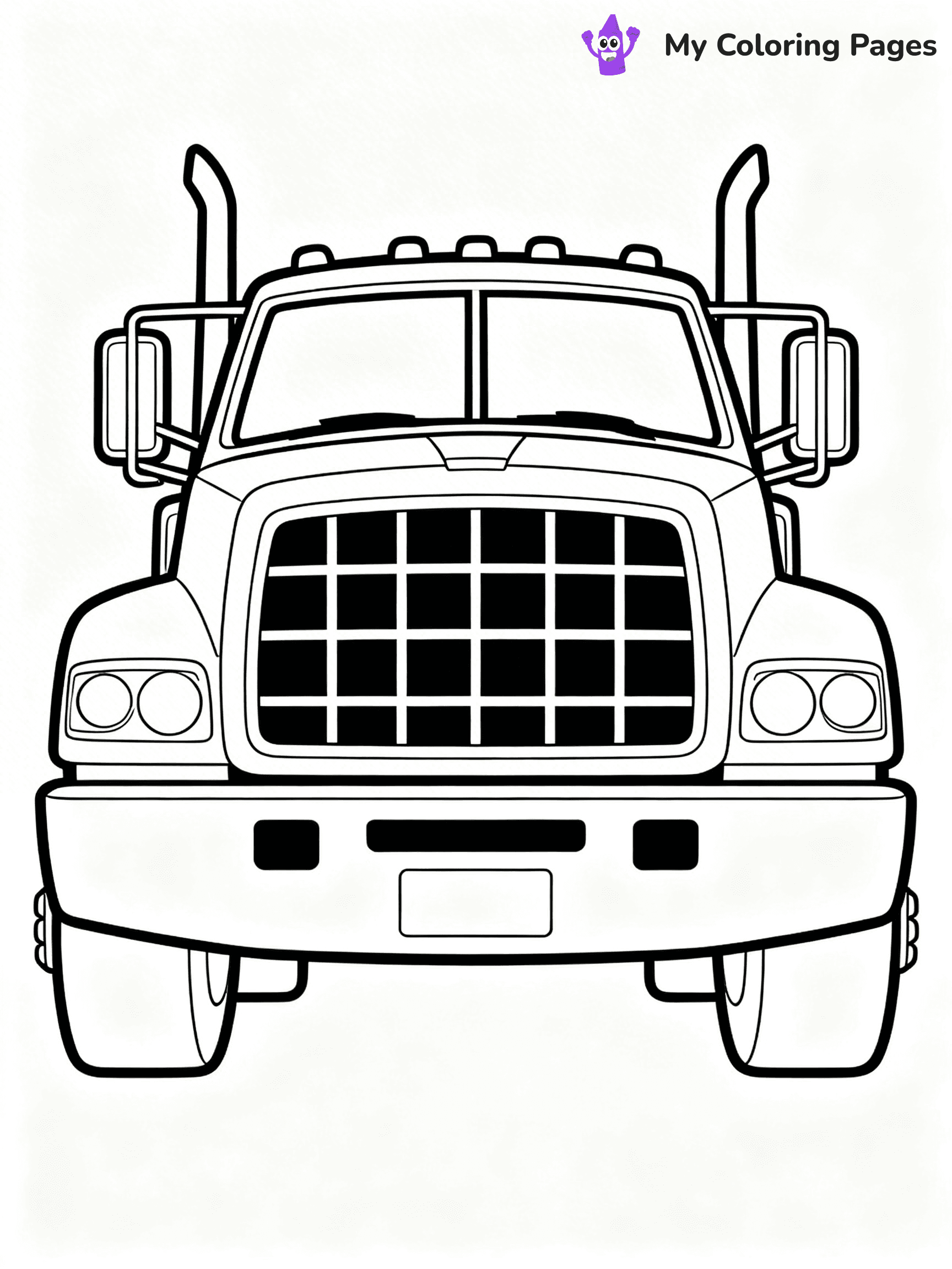 Dually Truck Coloring Pages - 20