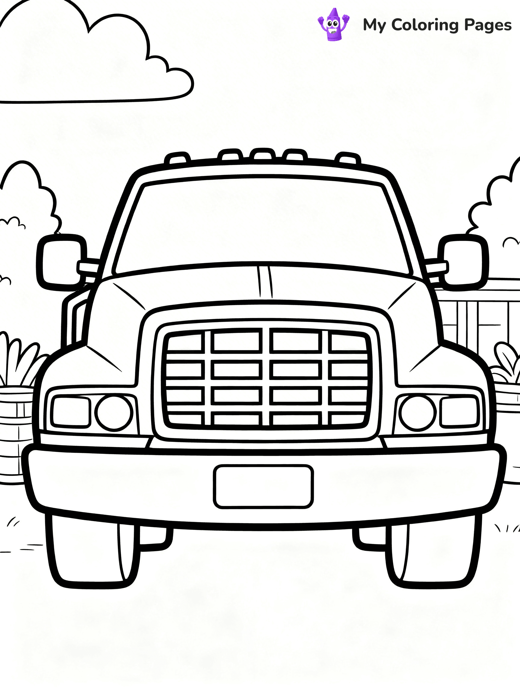 Dually Truck Coloring Pages - 19