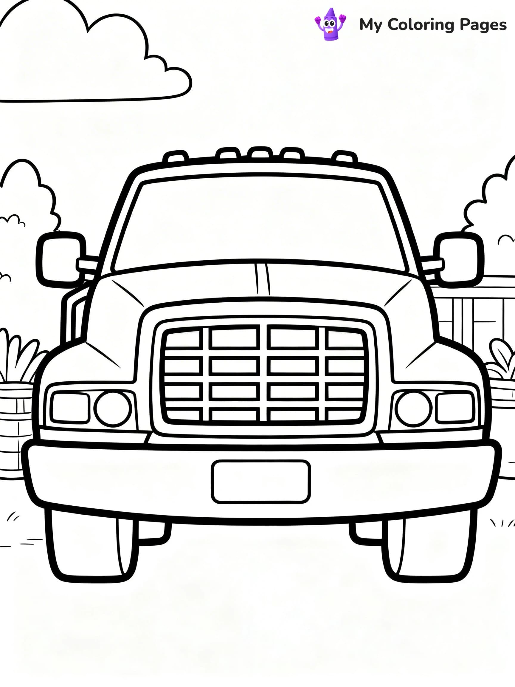Dually Truck Coloring Pages - 19