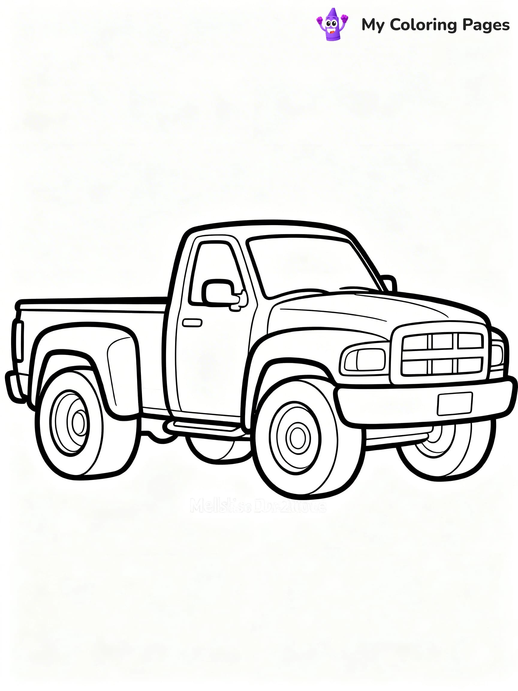 Dually Truck Coloring Pages - 13