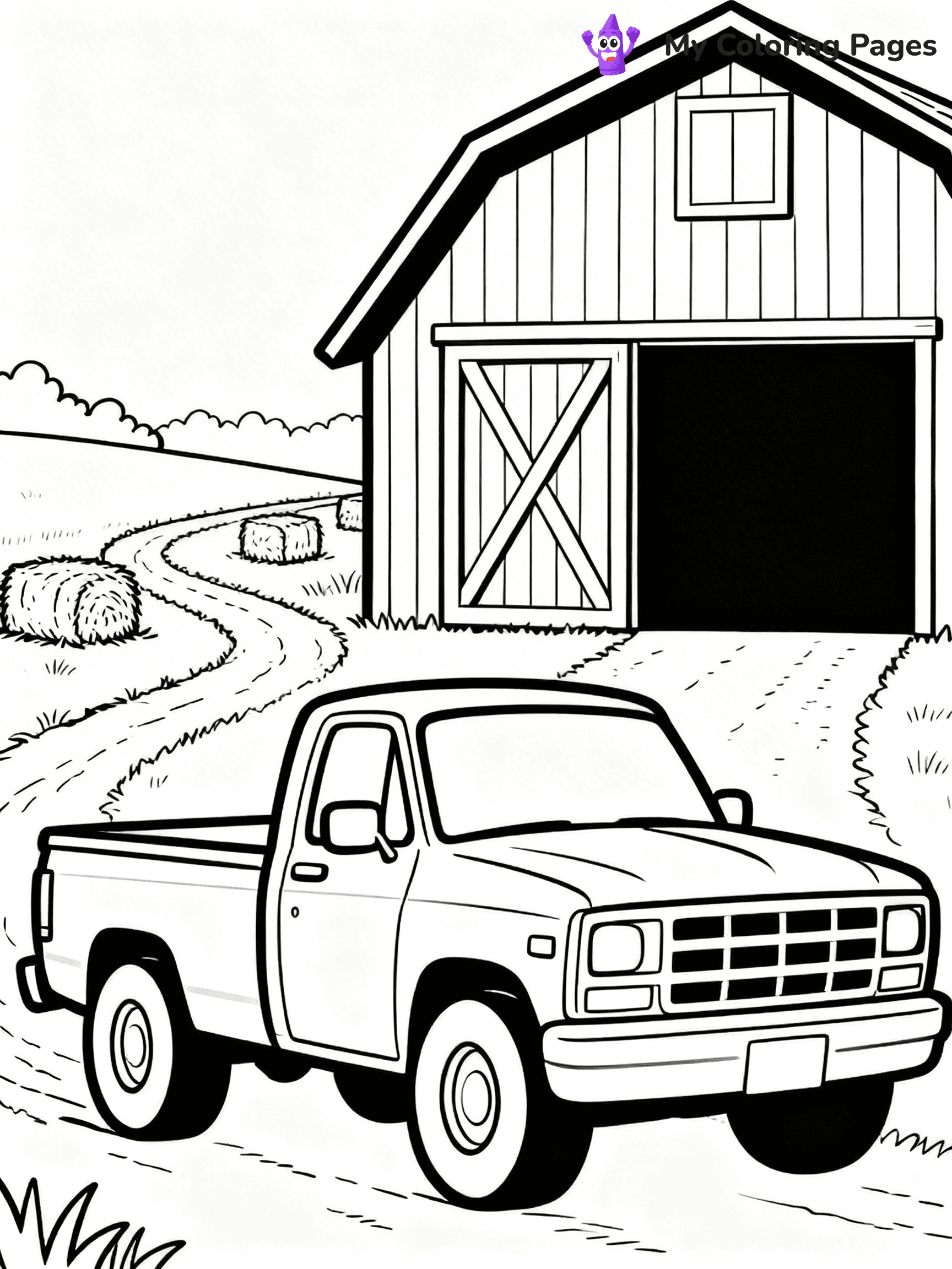 Dually Truck Coloring Pages - 12
