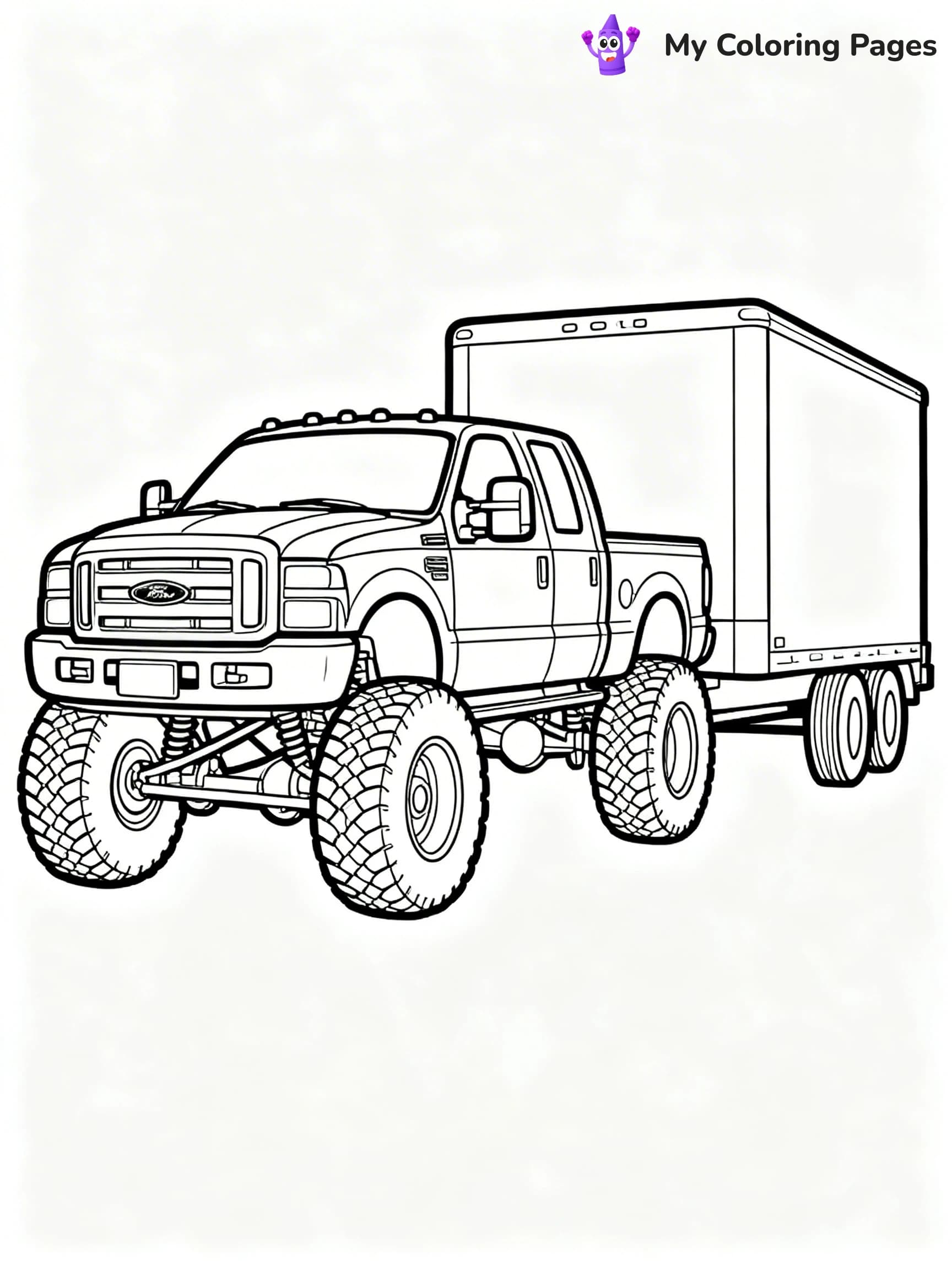Dually Truck Coloring Pages - 7