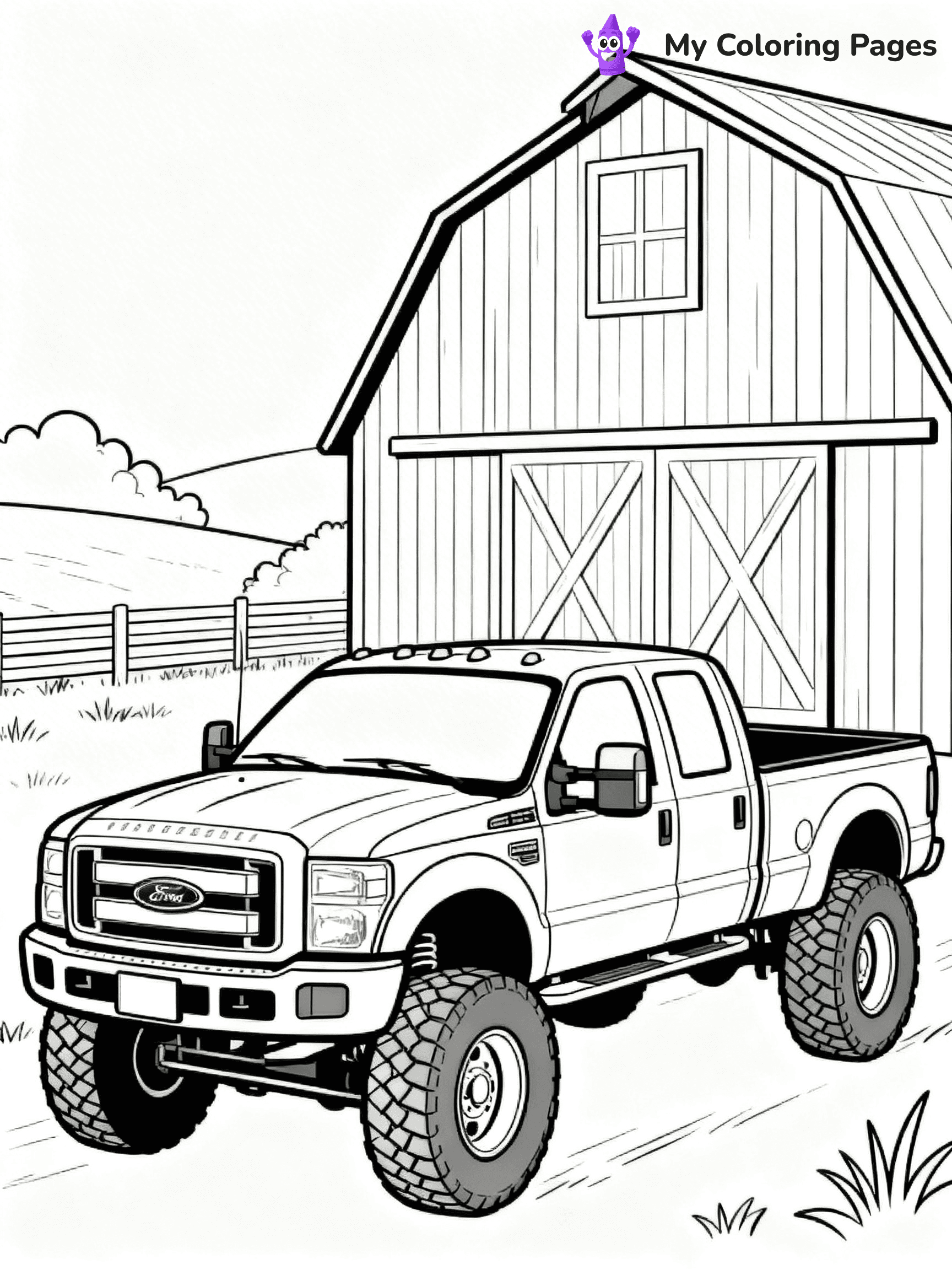 Dually Truck Coloring Pages - 5