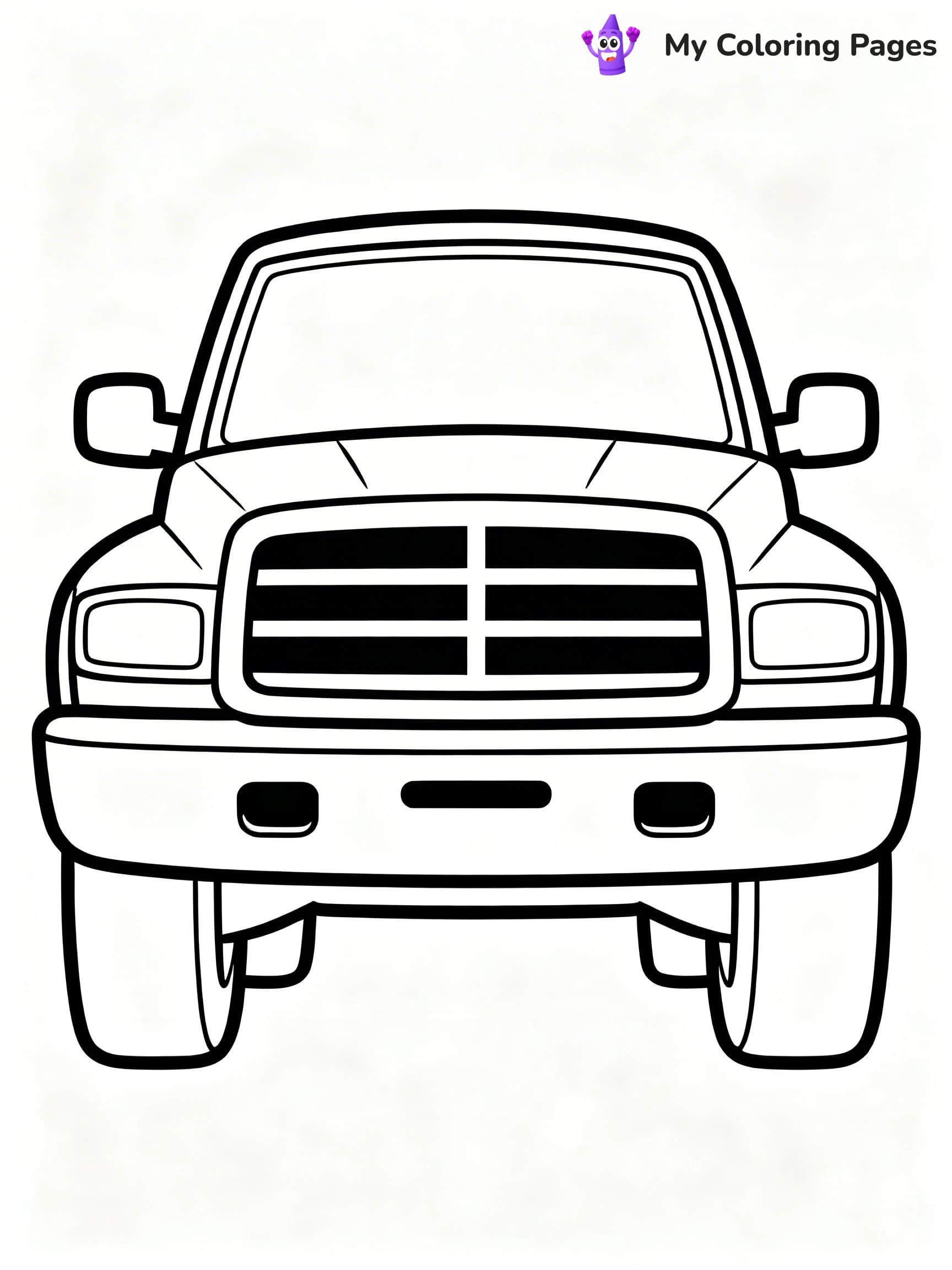 Dually Truck Coloring Pages - 3