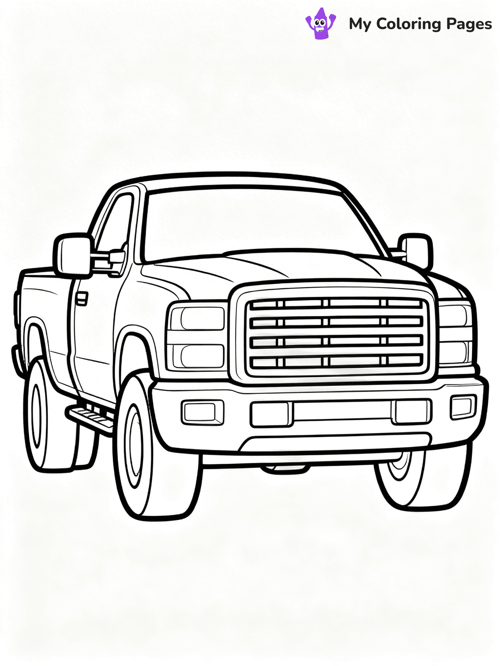 Dually Truck Coloring Pages - 2
