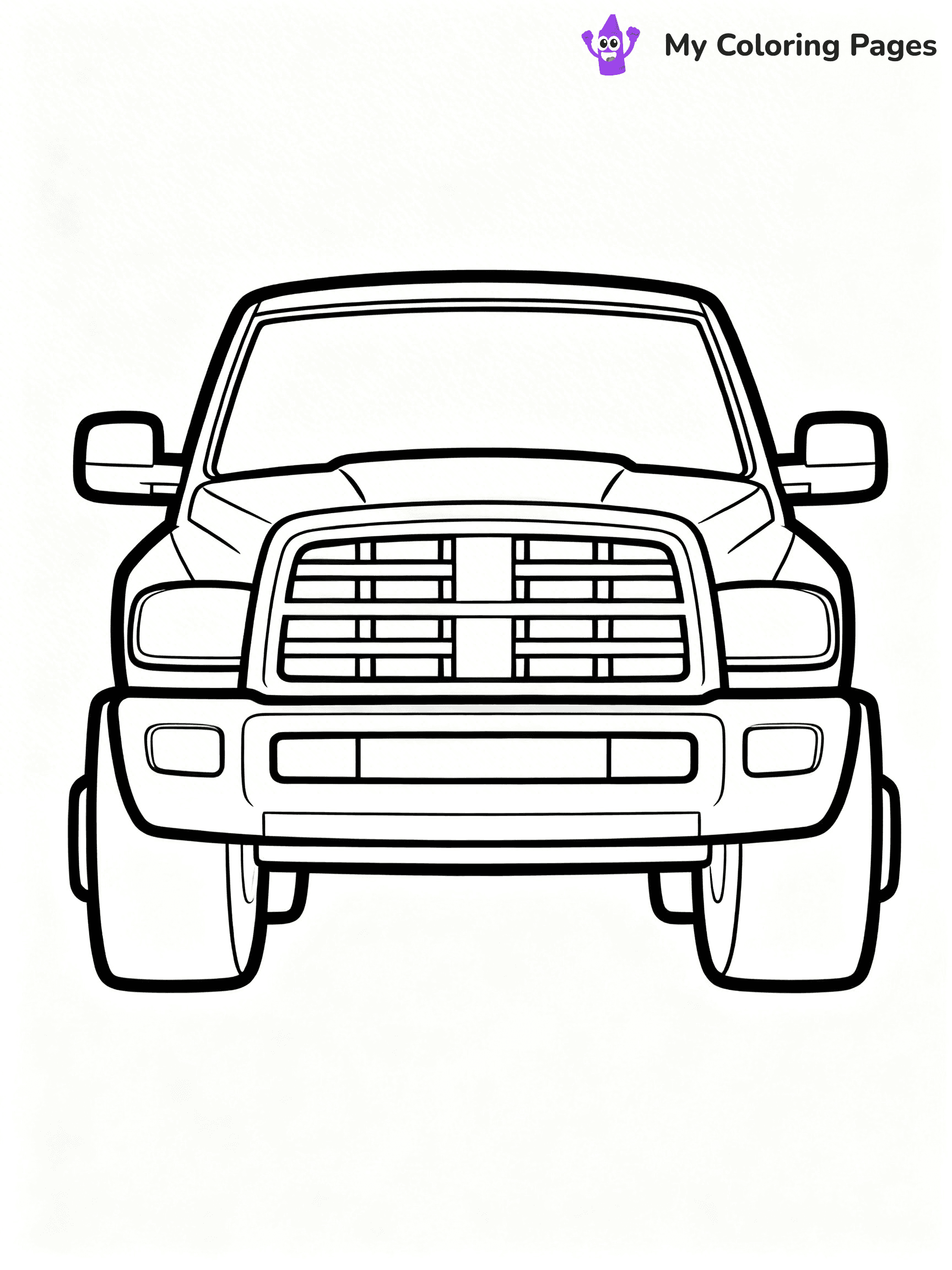 Dually Truck Coloring Pages - 1