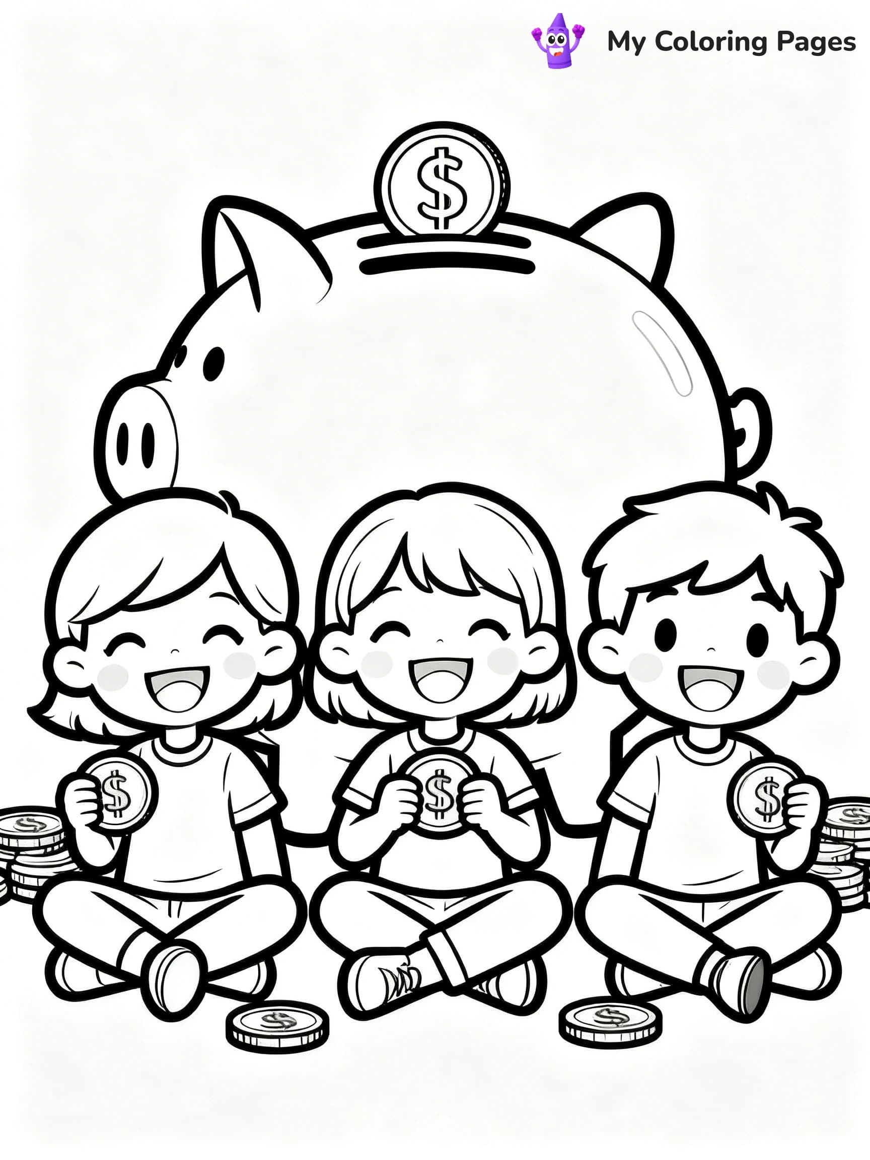 Money Coloring Pages - 1