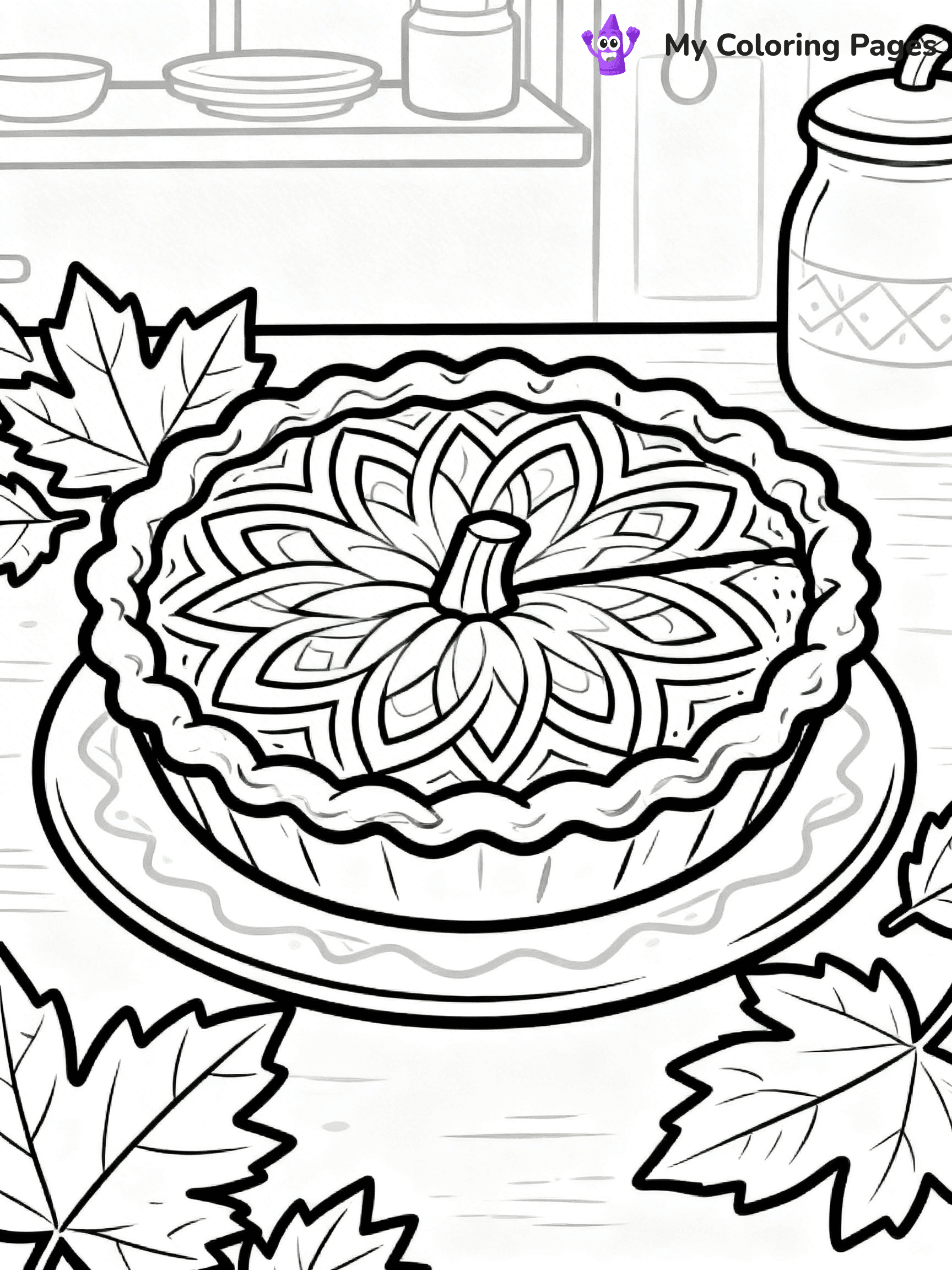 Pumpkin Pie Coloring Pages - 77