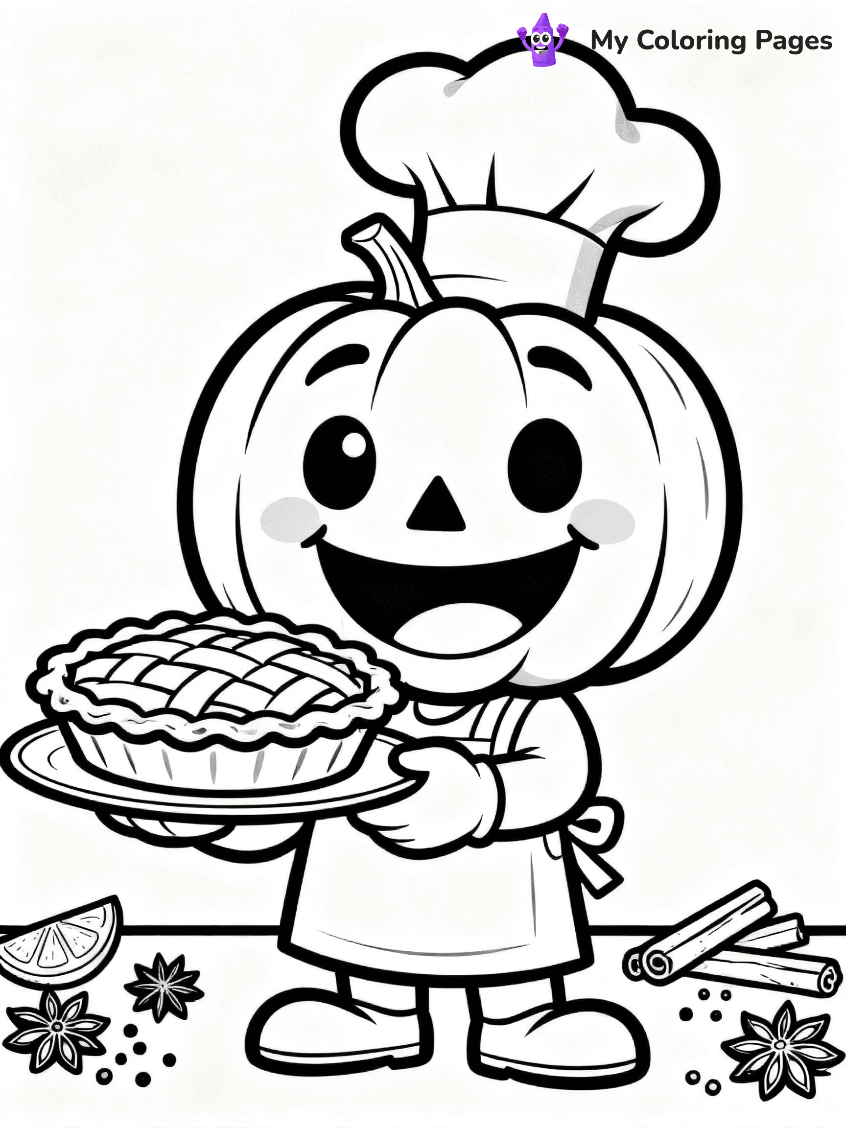 Pumpkin Pie Coloring Pages - 76