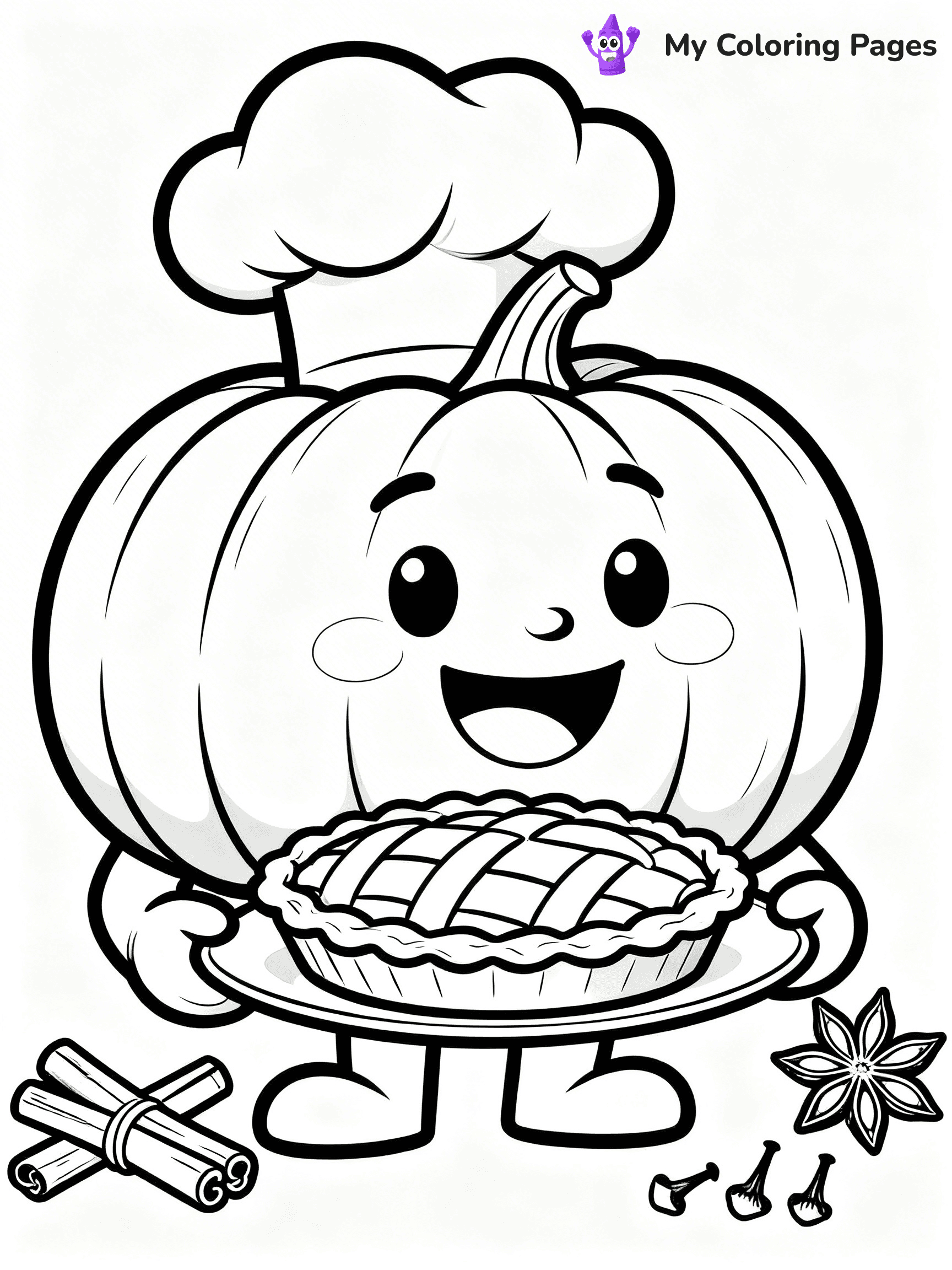 Pumpkin Pie Coloring Pages - 73