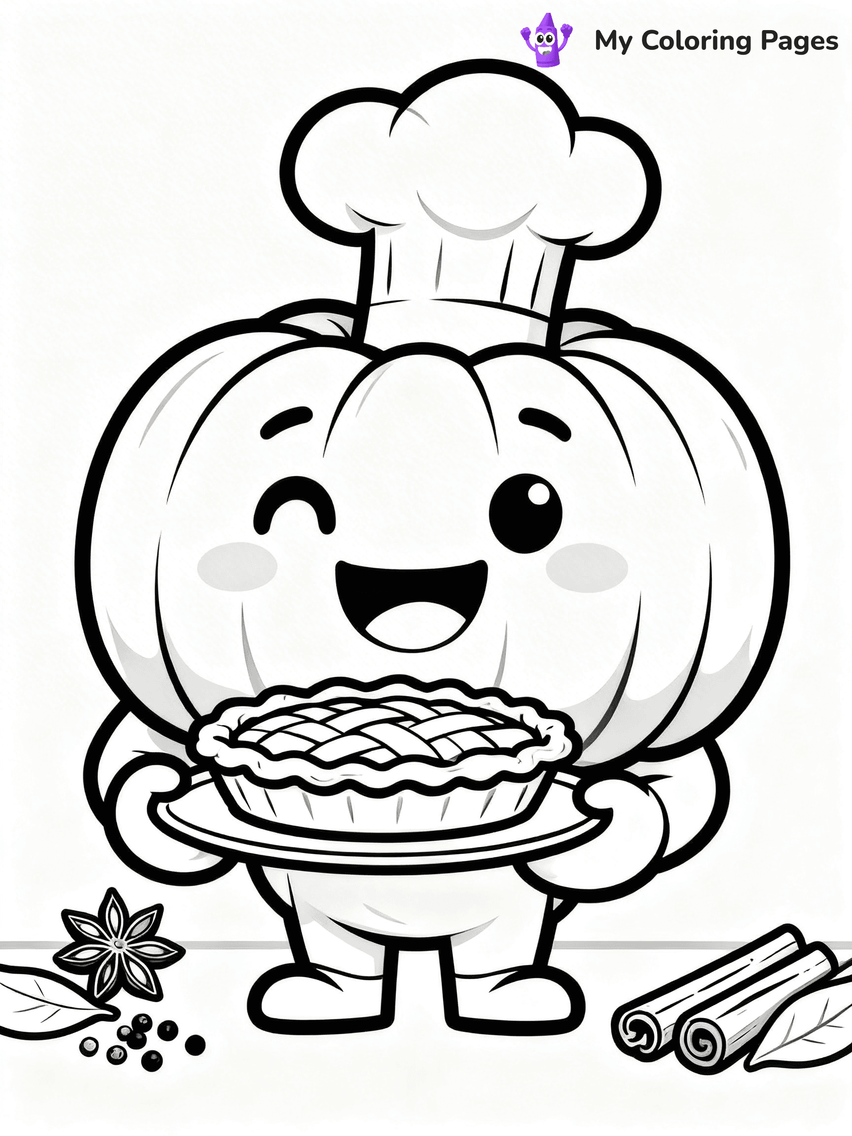 Pumpkin Pie Coloring Pages - 72