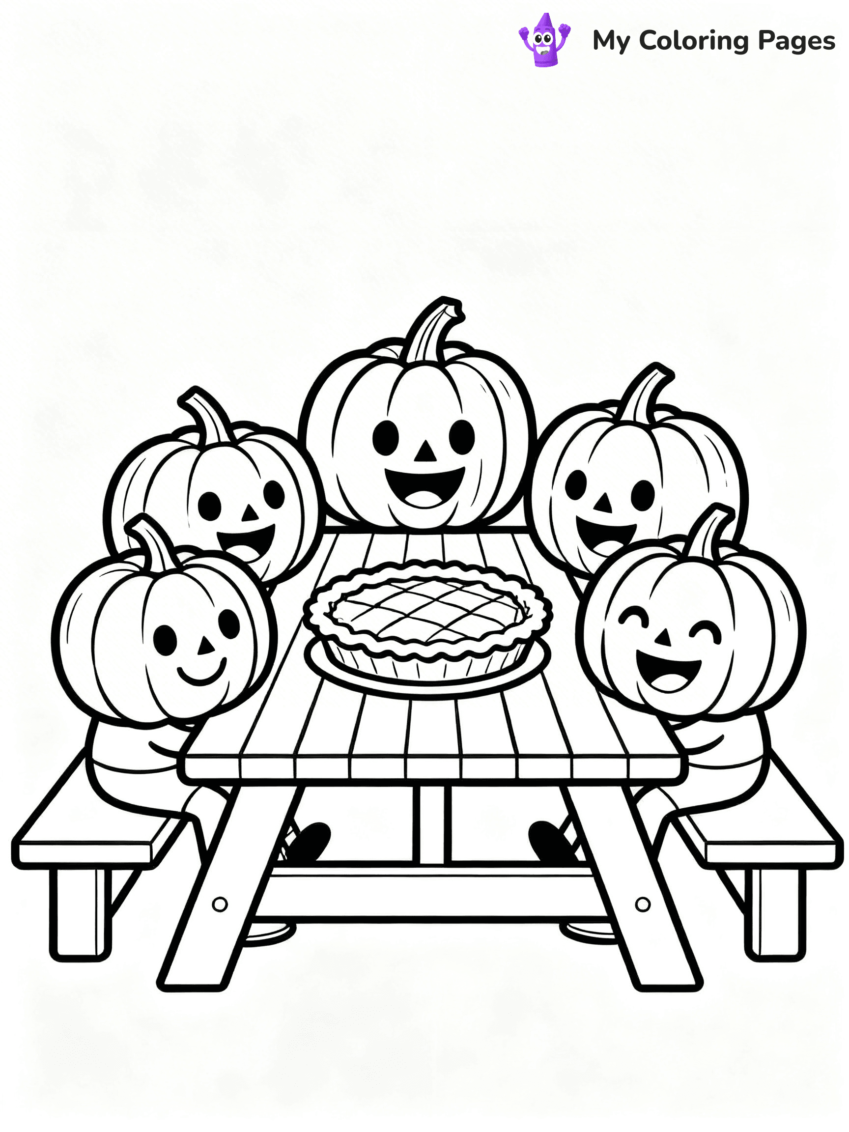 Pumpkin Pie Coloring Pages - 47
