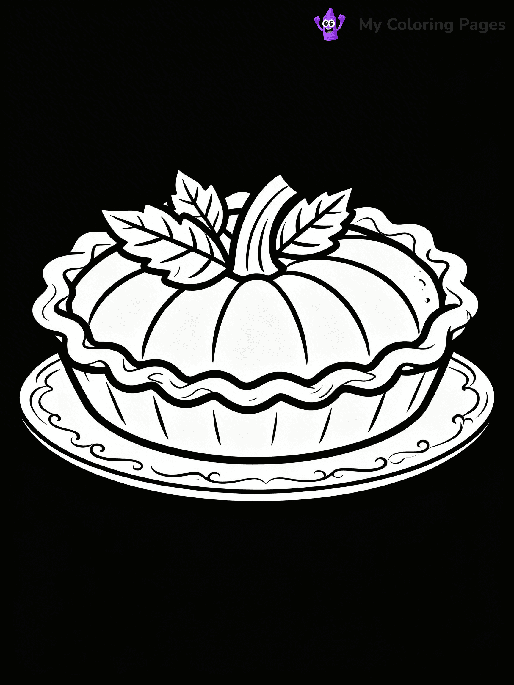 Pumpkin Pie Coloring Pages - 44