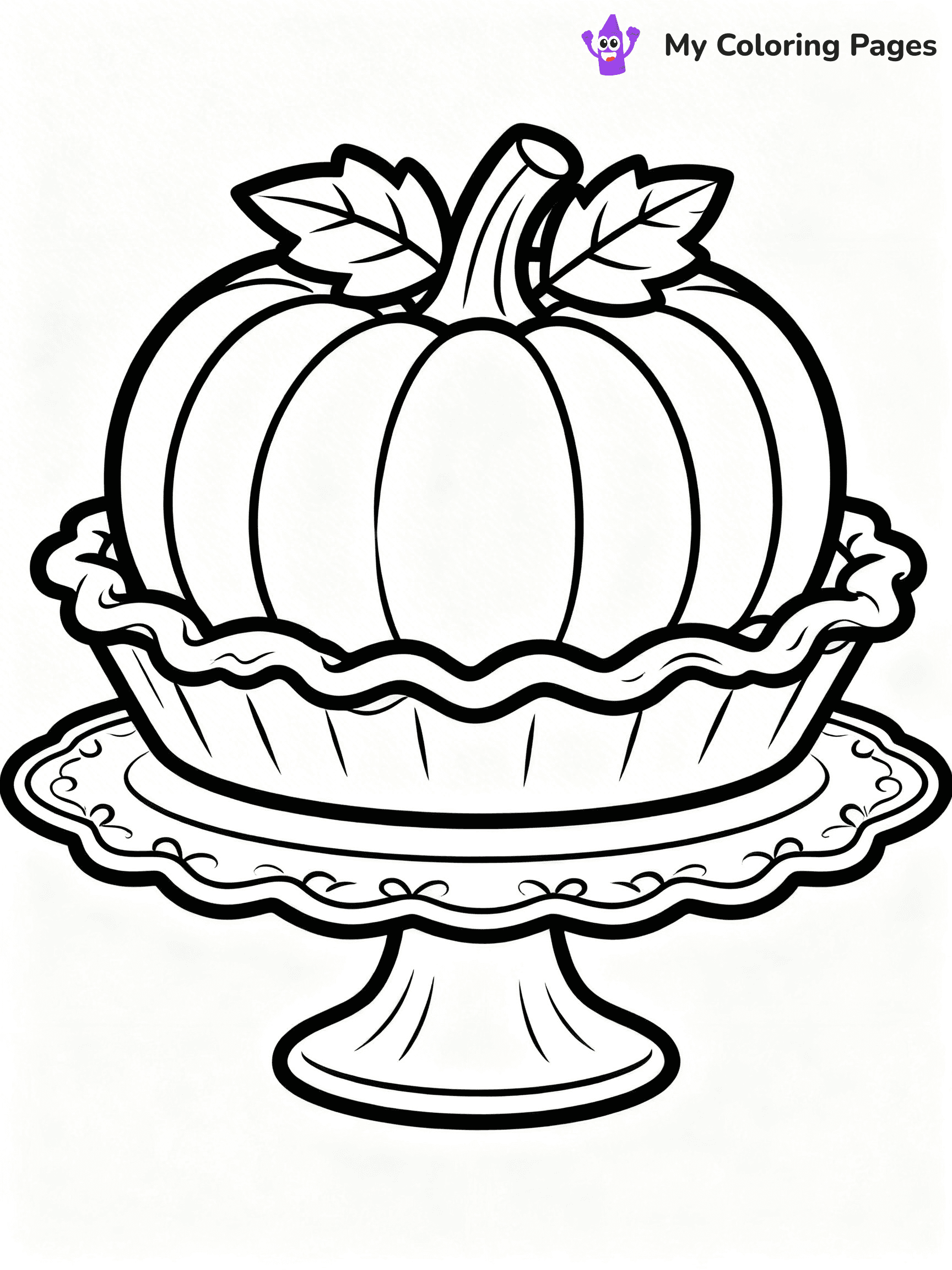 Pumpkin Pie Coloring Pages - 42