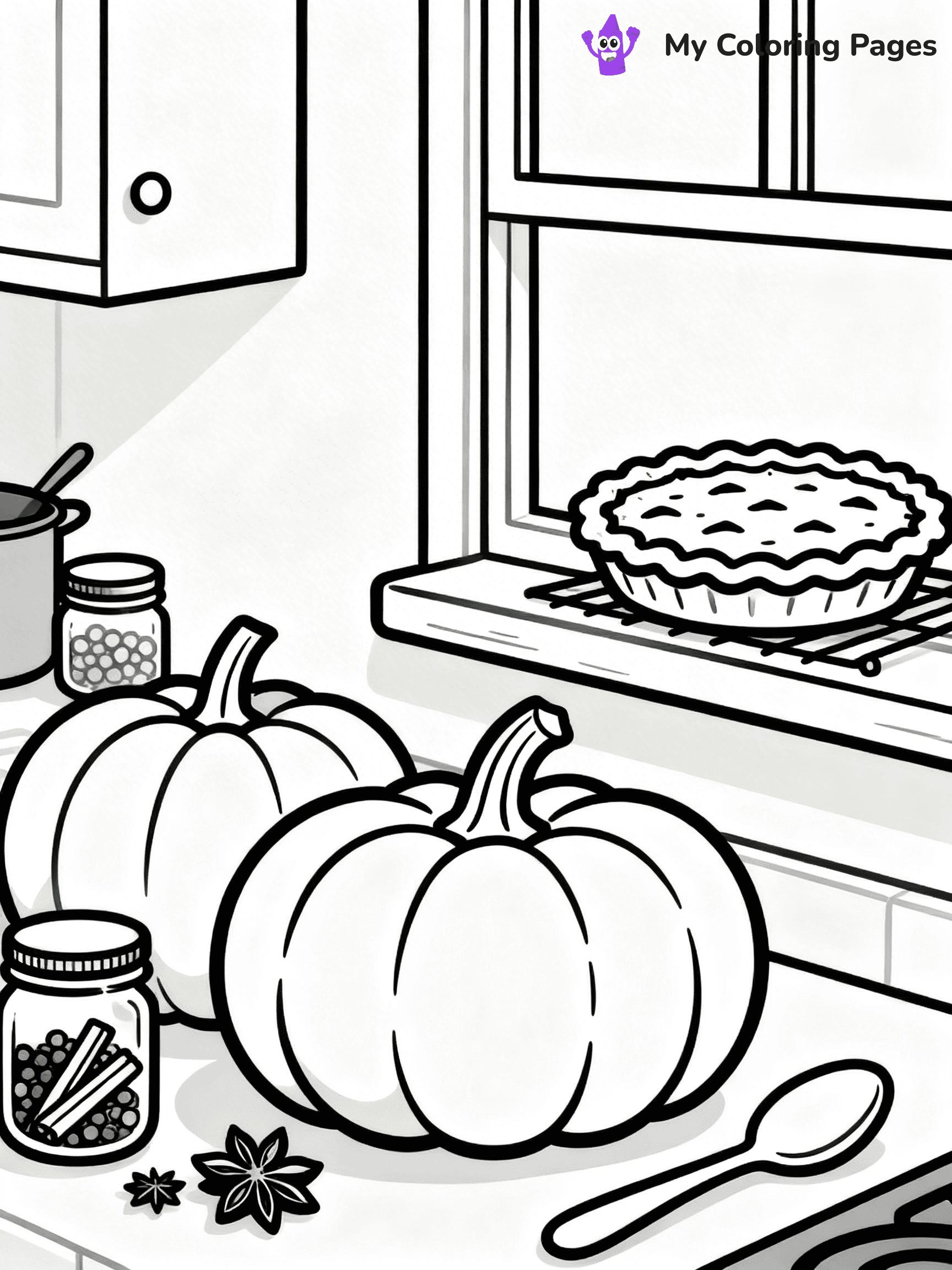 Pumpkin Pie Coloring Pages - 23
