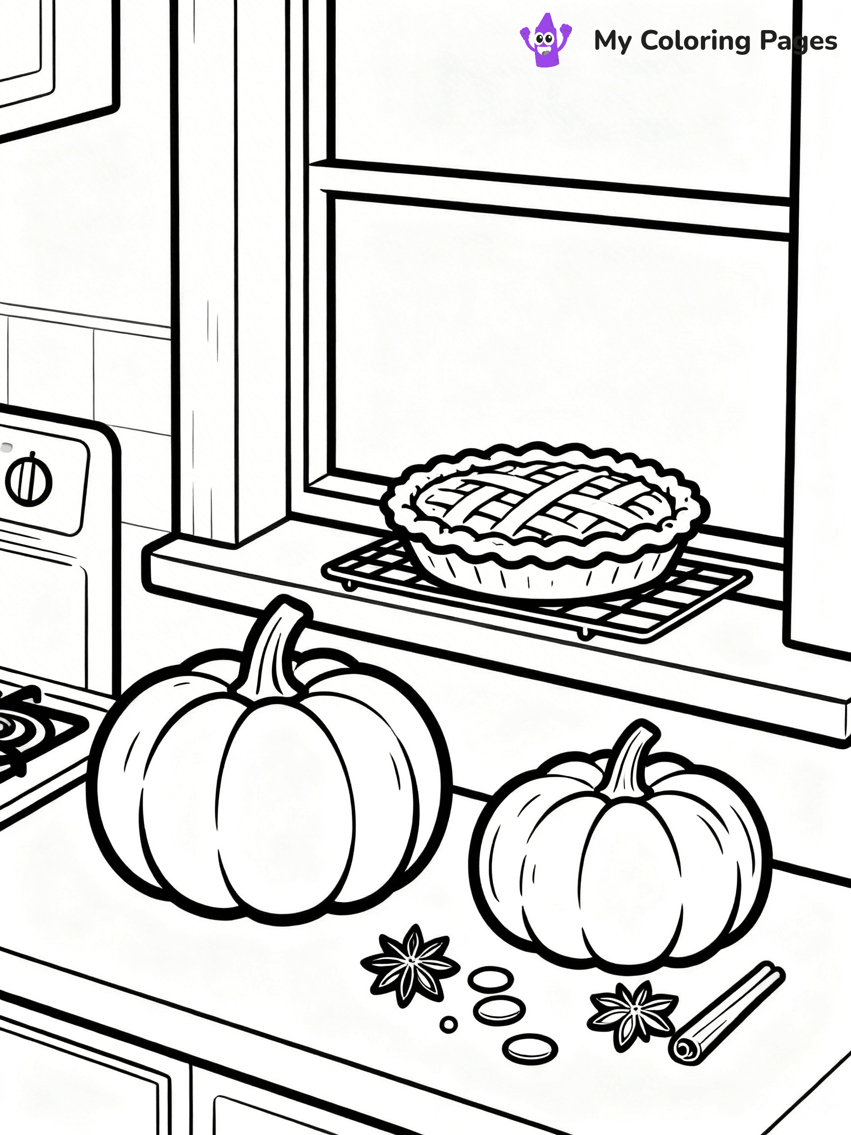 Pumpkin Pie Coloring Pages - 21