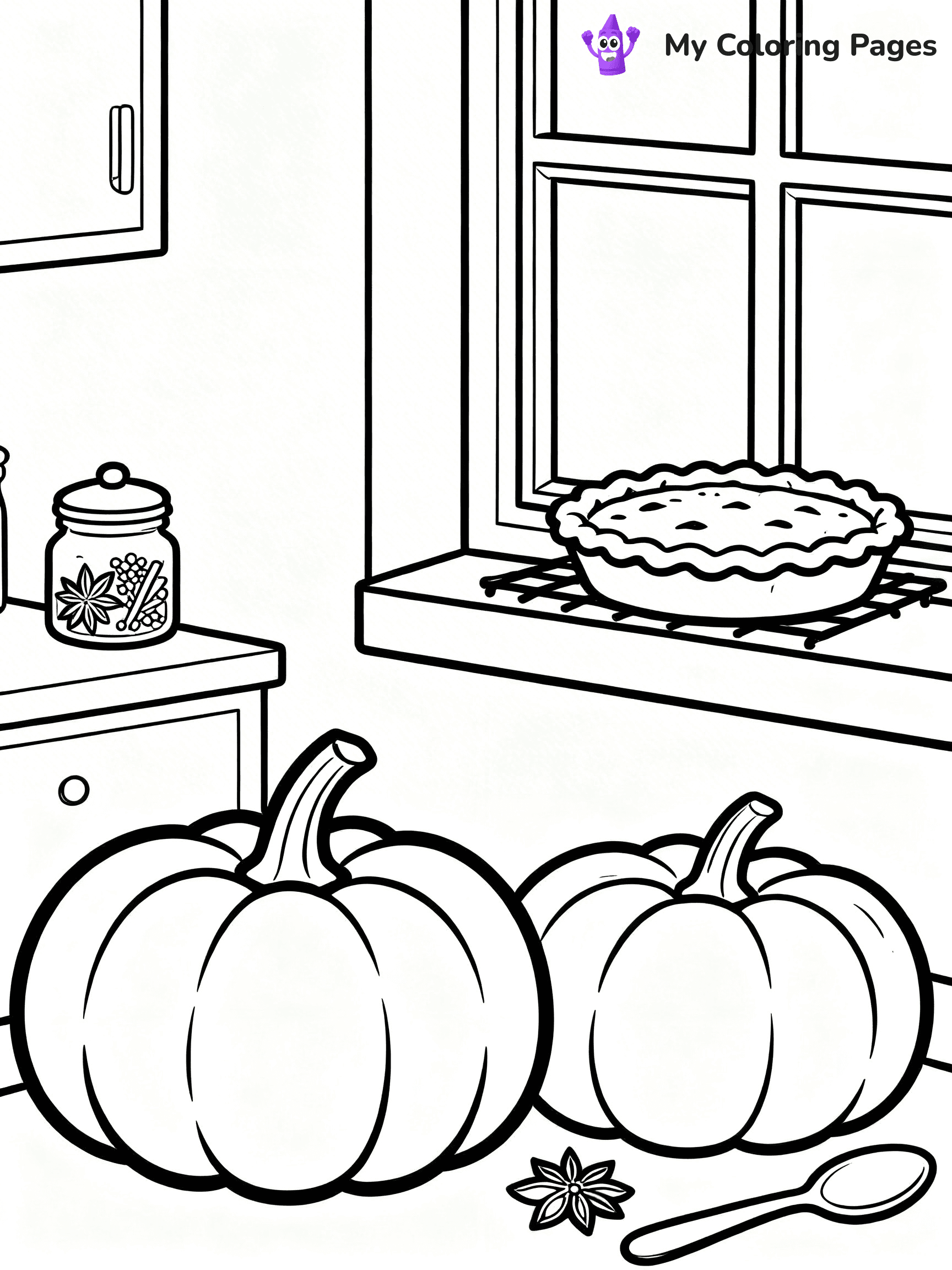 Pumpkin Pie Coloring Pages - 20