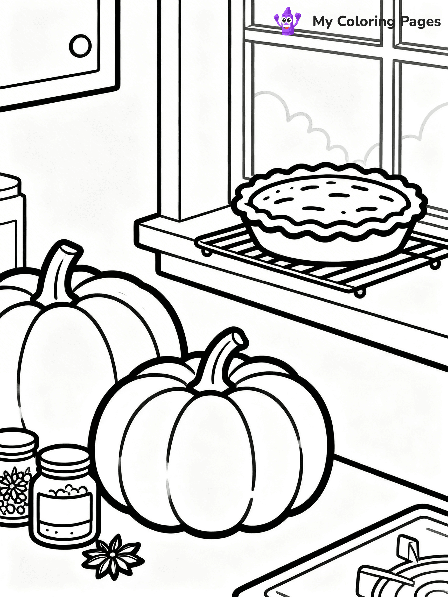 Pumpkin Pie Coloring Pages - 19