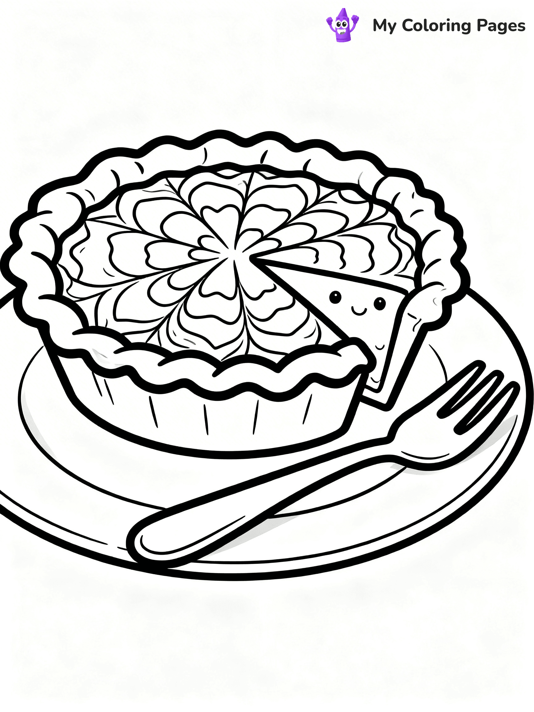 Pumpkin Pie Coloring Pages - 6