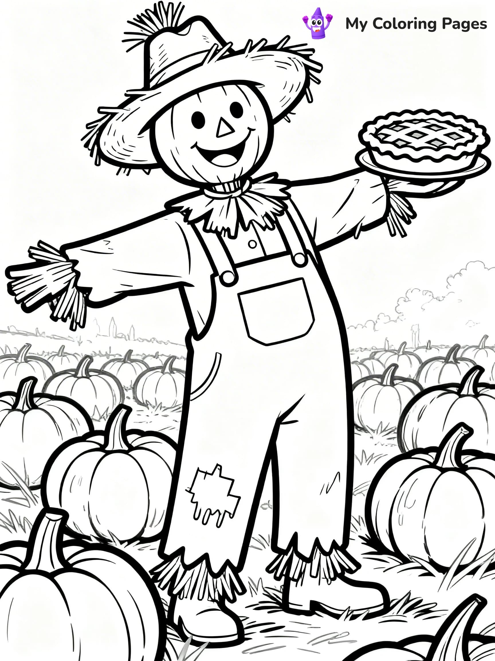 Pumpkin Pie Coloring Pages - 3