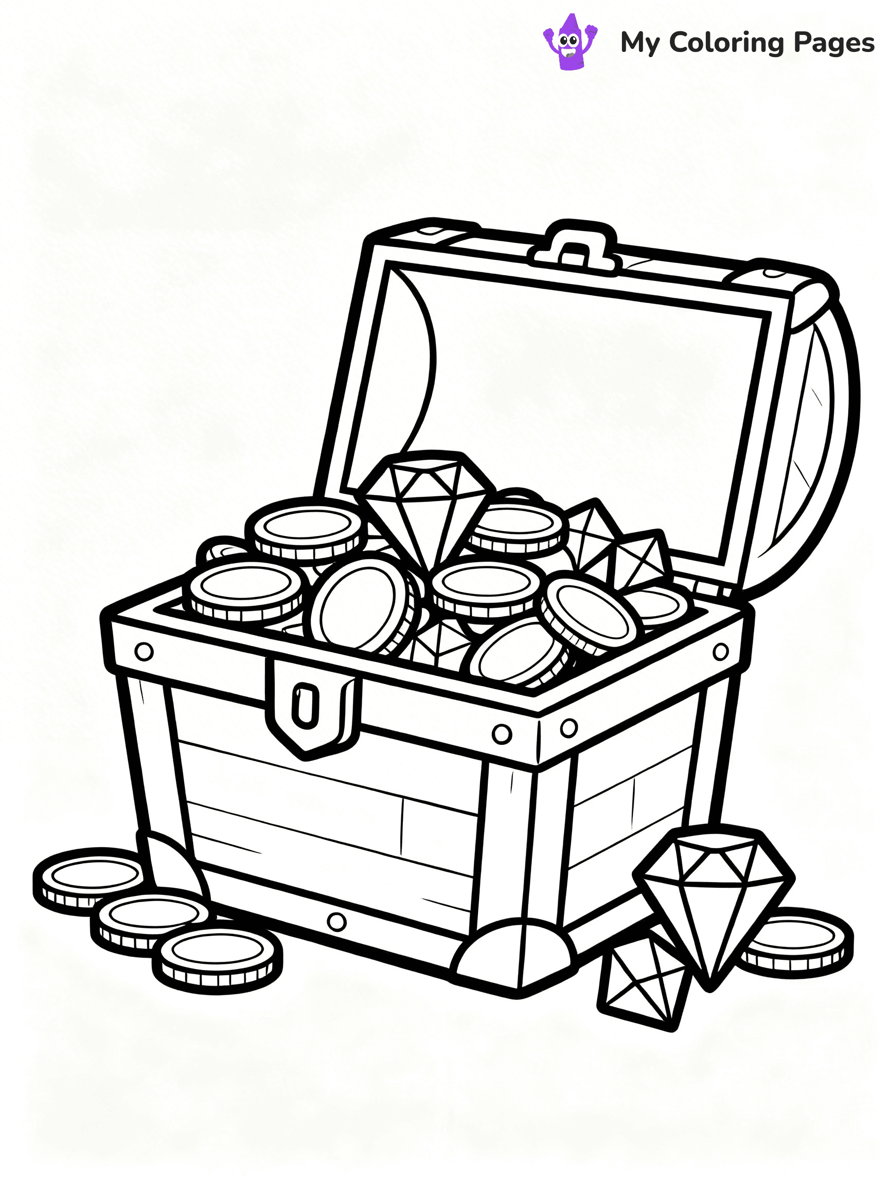 Treasure Chest Coloring Pages - 41