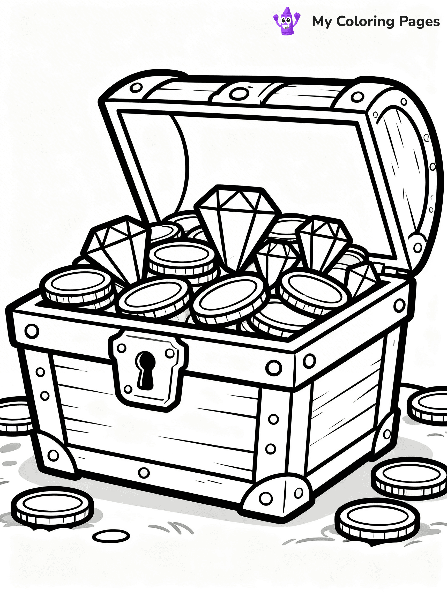 Treasure Chest Coloring Pages - 40