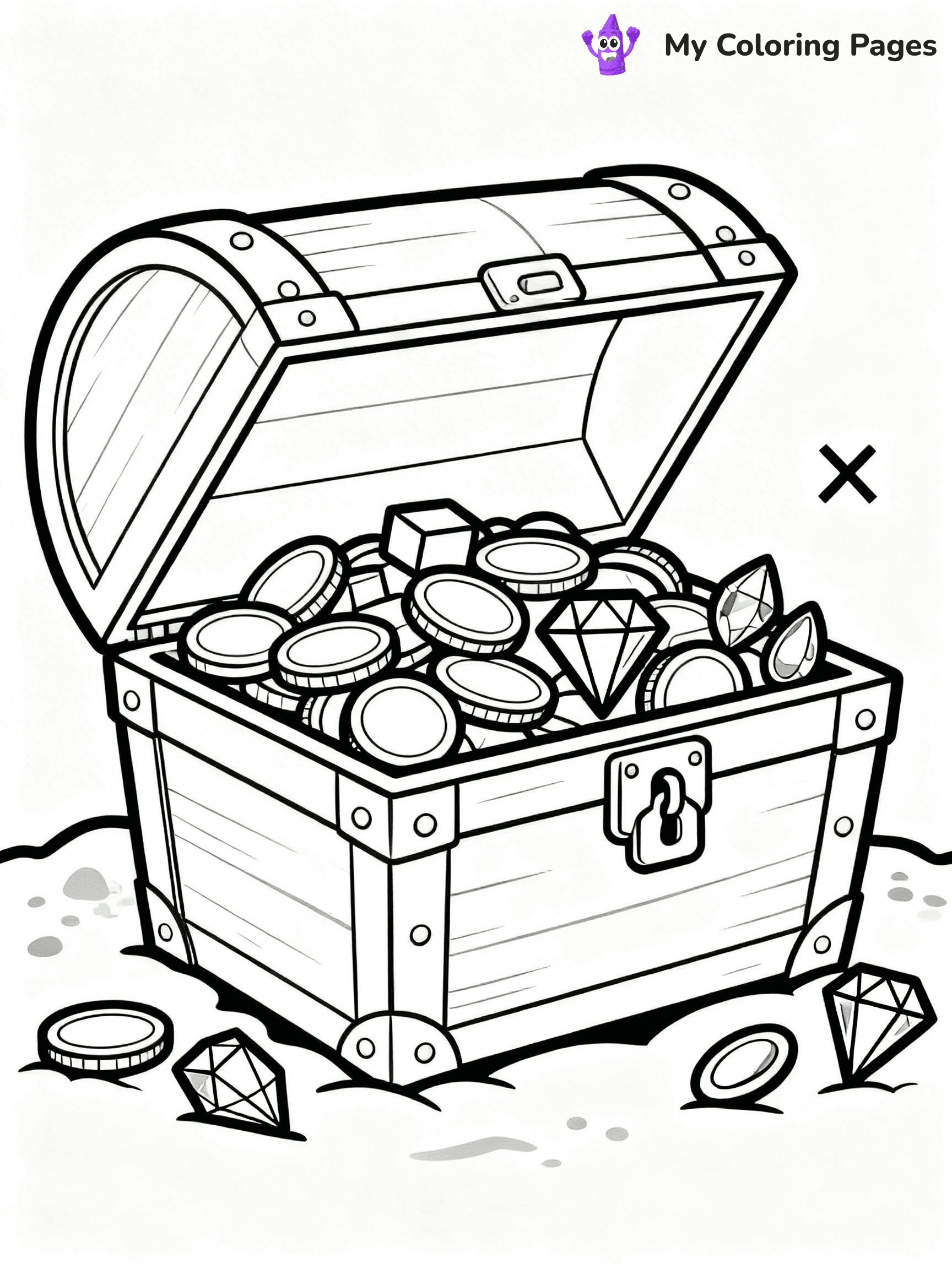 Treasure Chest Coloring Pages - 39