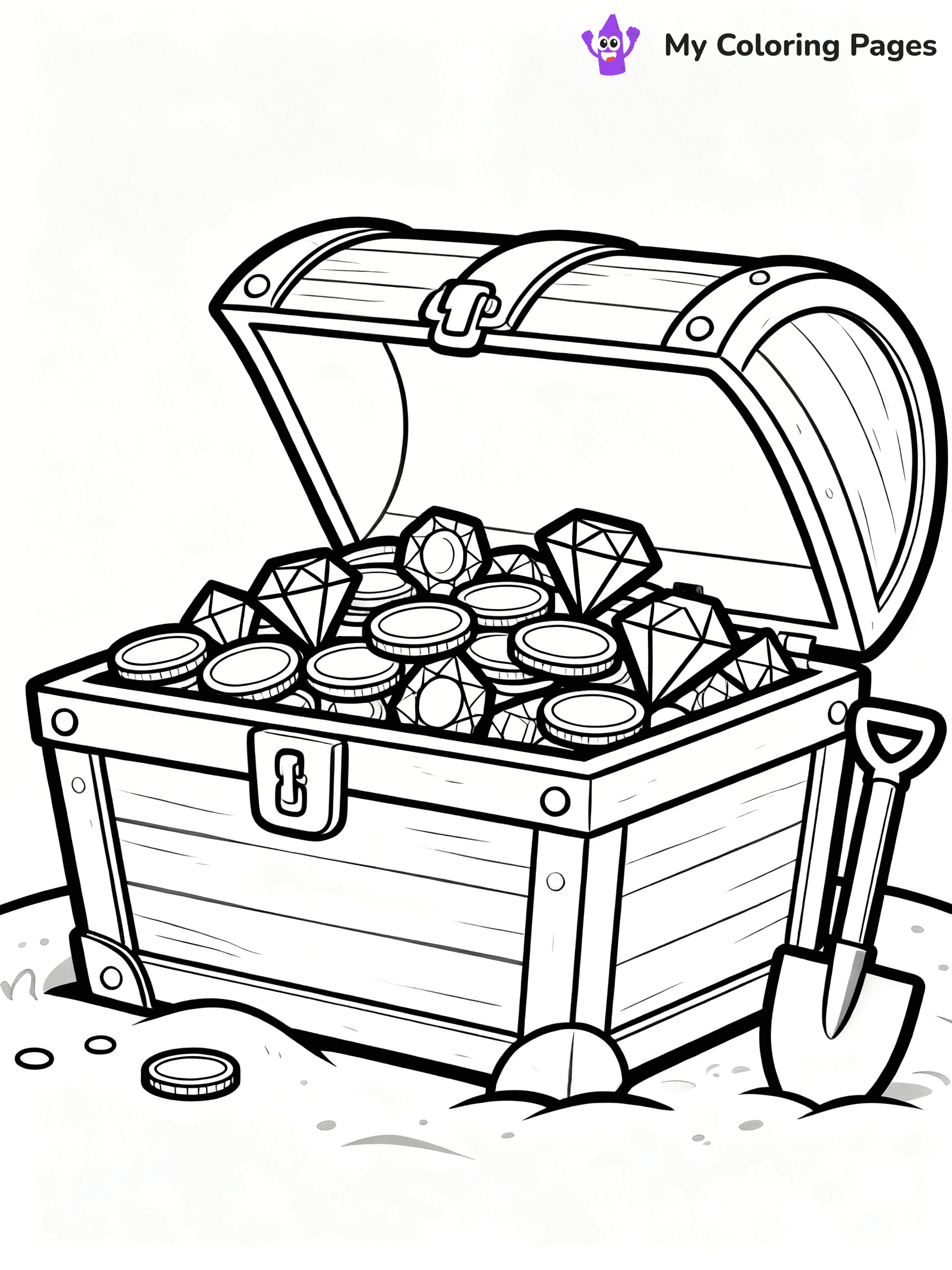 Treasure Chest Coloring Pages - 35